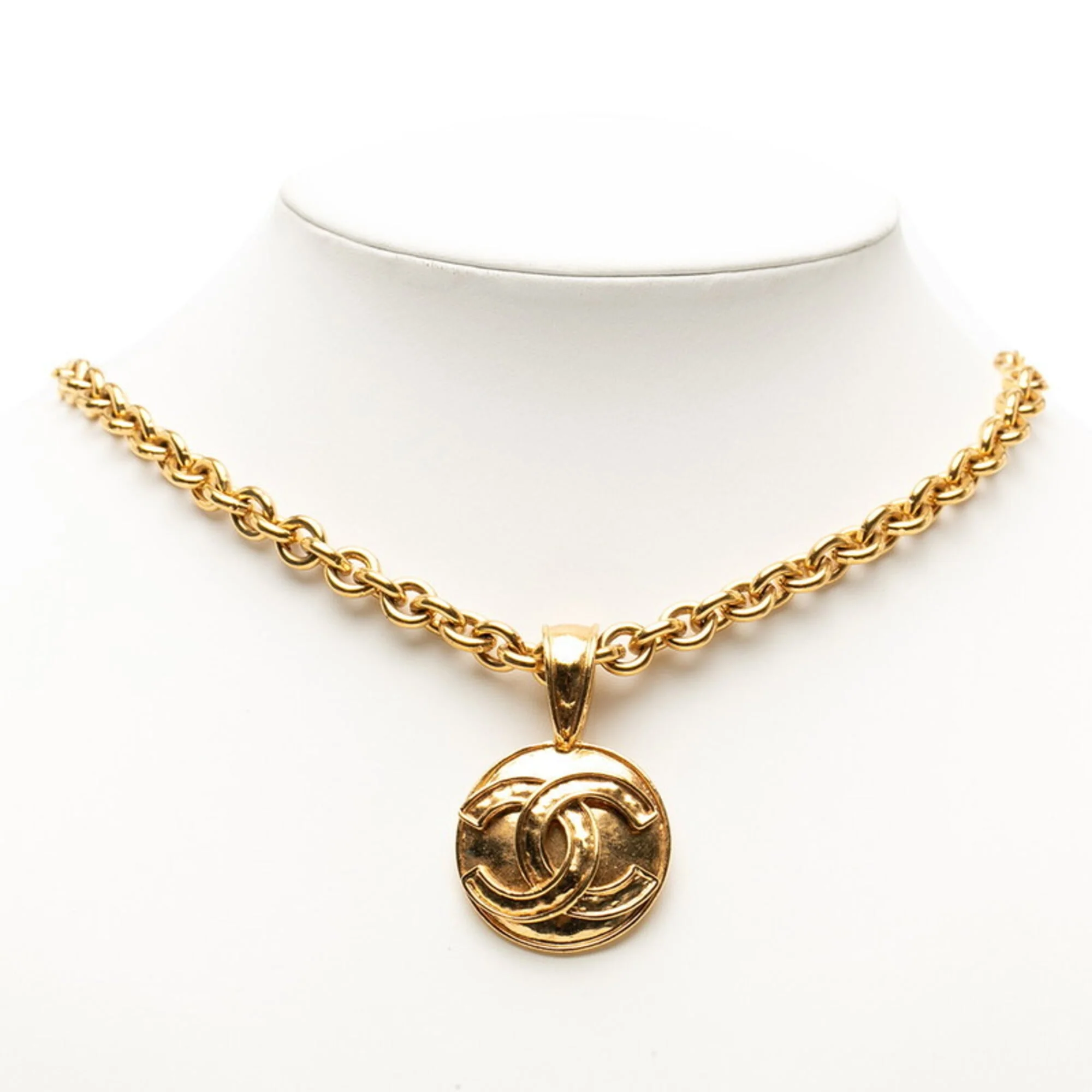 CC Logo Chain Pendant Necklace Metal - Image 5