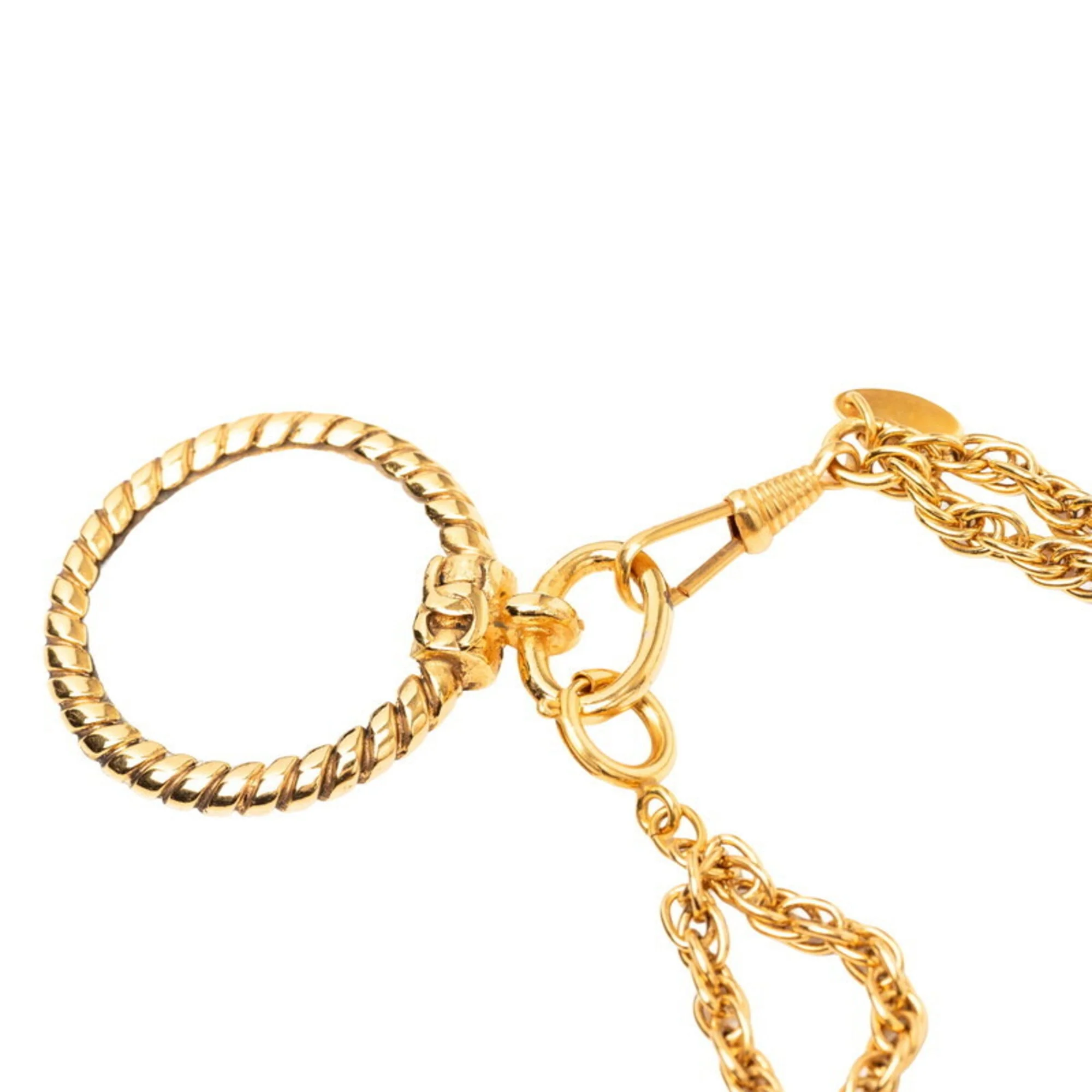 CC Logo Chain Pendant Necklace Metal - Image 3