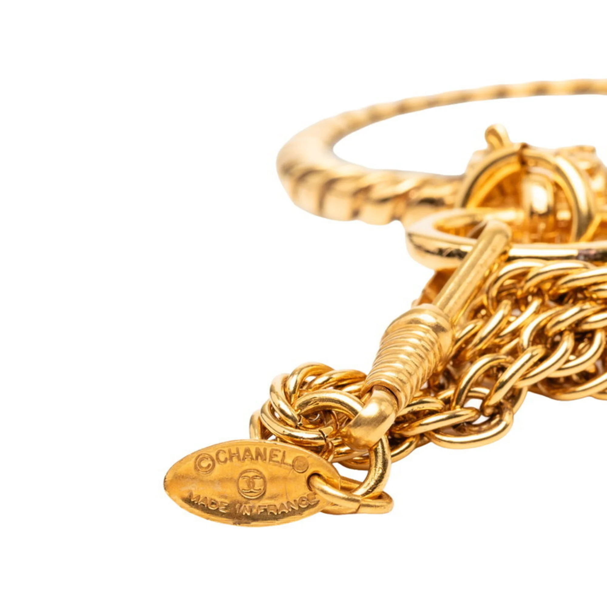 CC Logo Chain Pendant Necklace Metal - Image 4