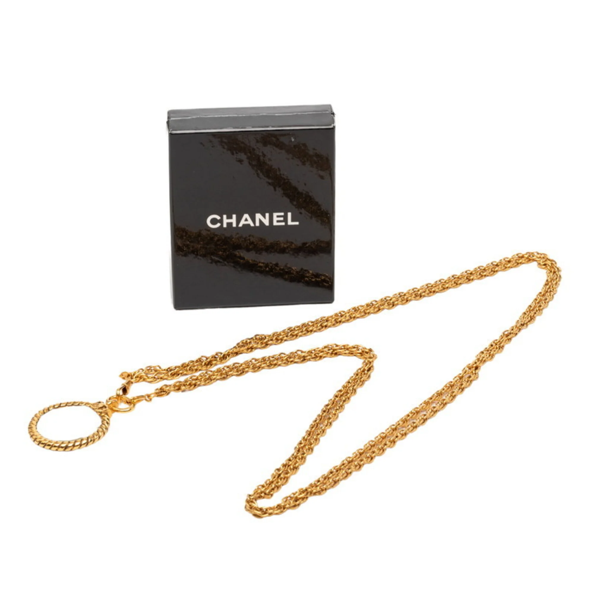 CC Logo Chain Pendant Necklace Metal - Image 6