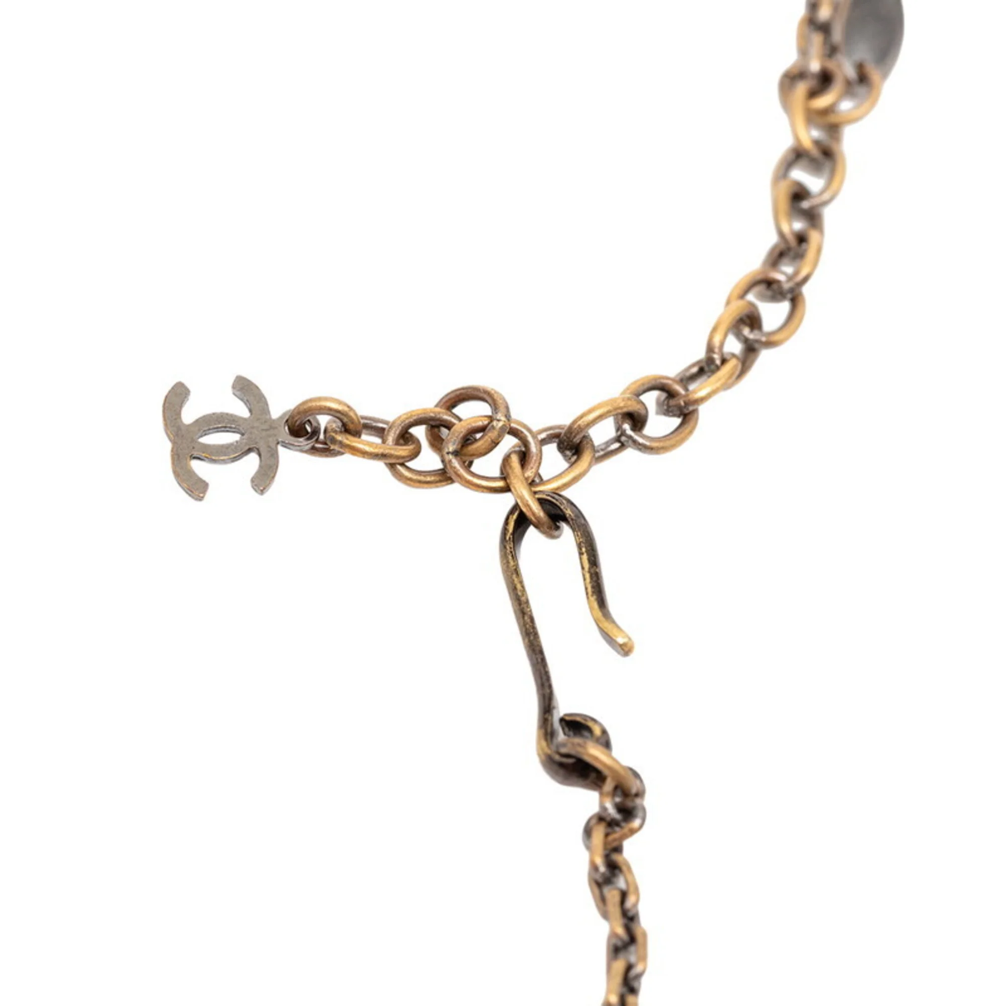 CC Logo Chain Pendant Necklace Metal - Image 5