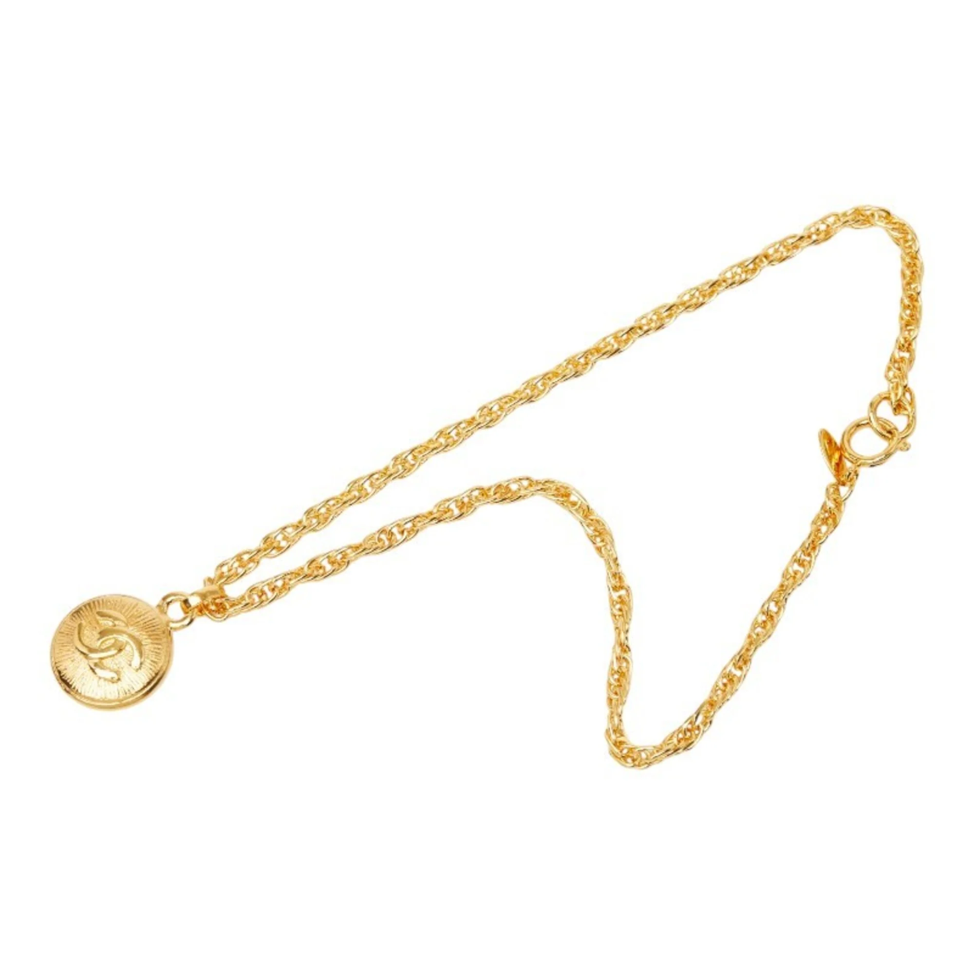 CC Logo Chain Pendant Necklace Metal - Image 2