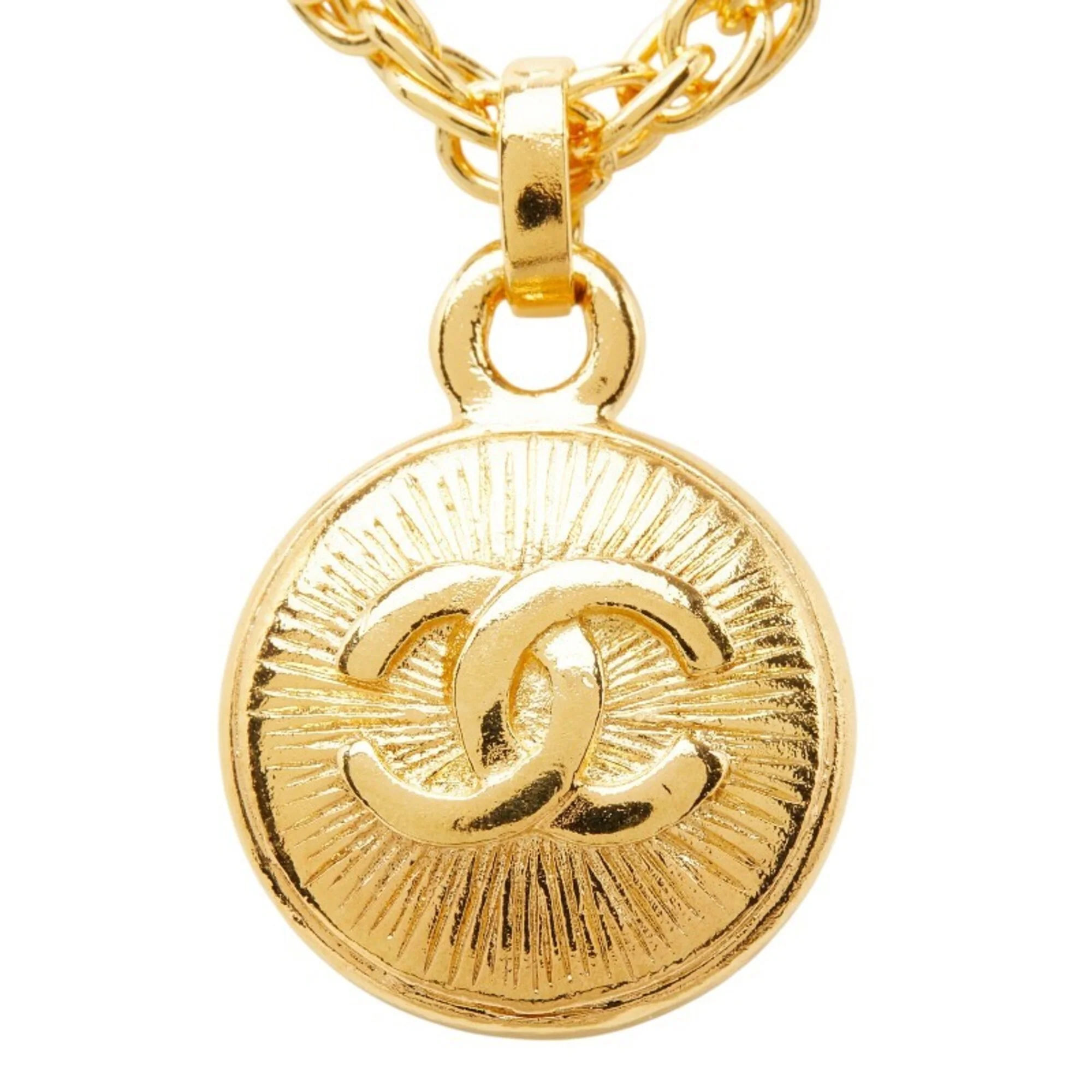 CC Logo Chain Pendant Necklace Metal - Image 4