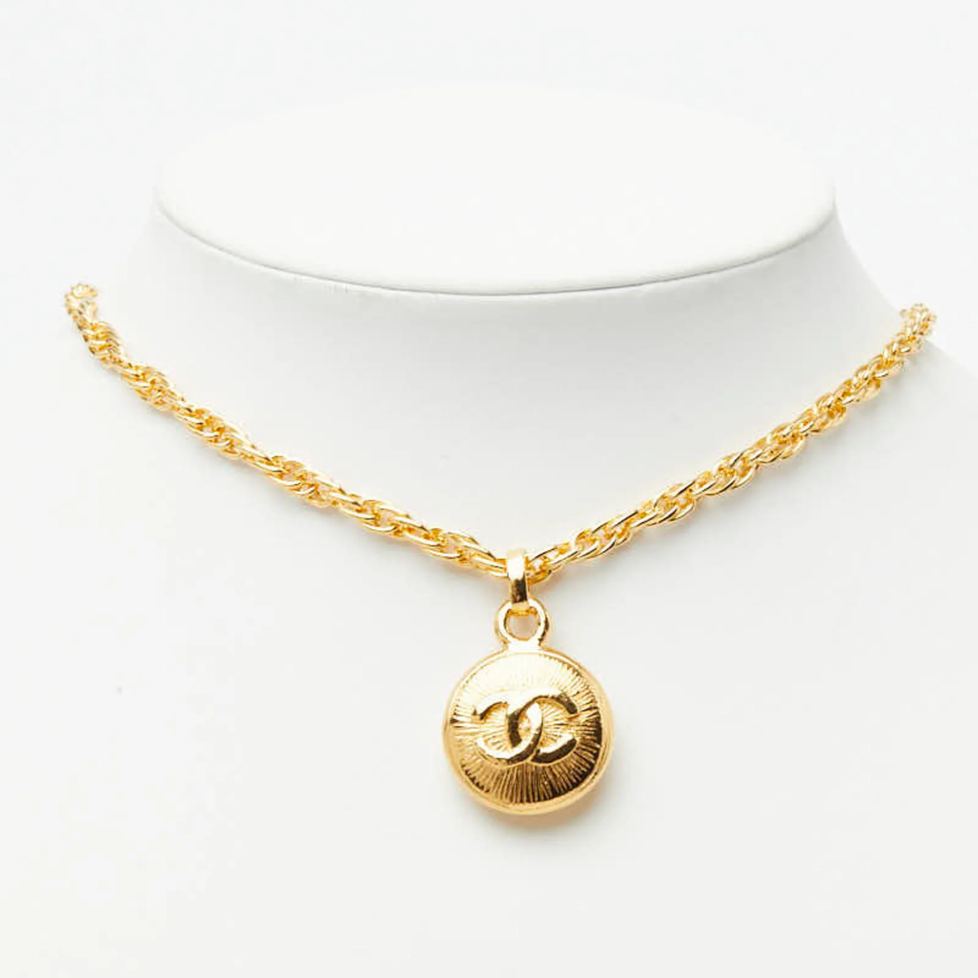 CC Logo Chain Pendant Necklace Metal - Image 7