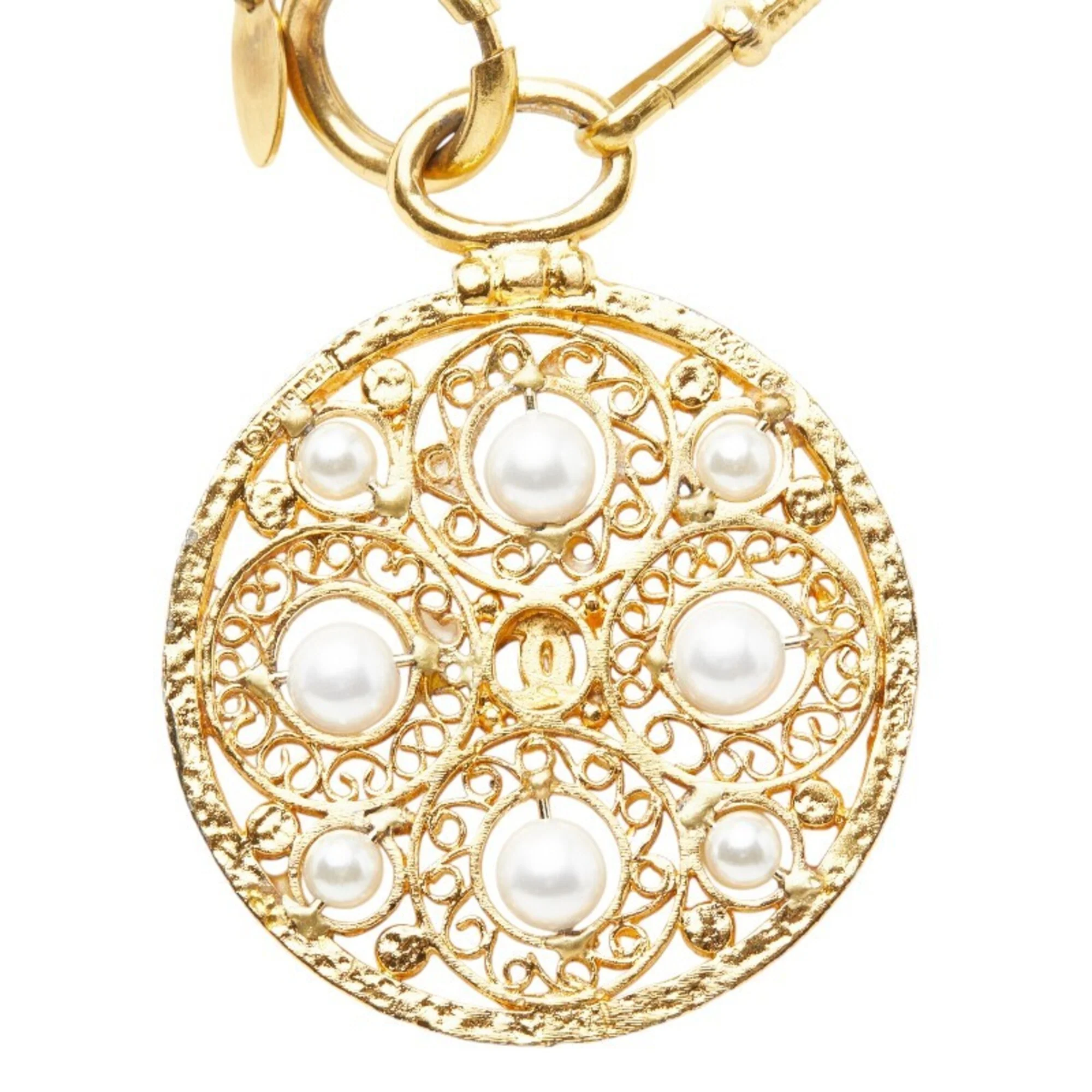 CC Logo Chain Pendant Necklace Metal - Image 4