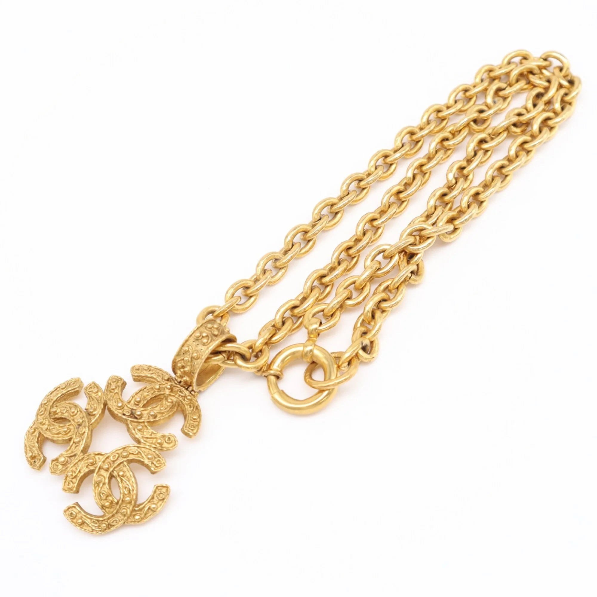 CC Logo Chain Pendant Necklace Metal - Image 2