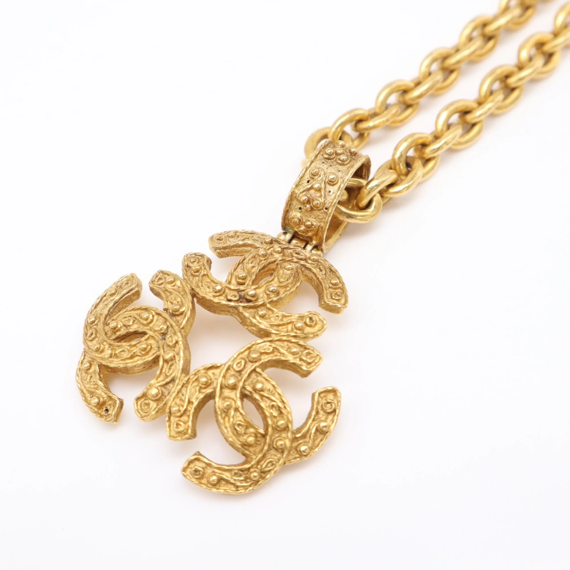 CC Logo Chain Pendant Necklace Metal - Image 5