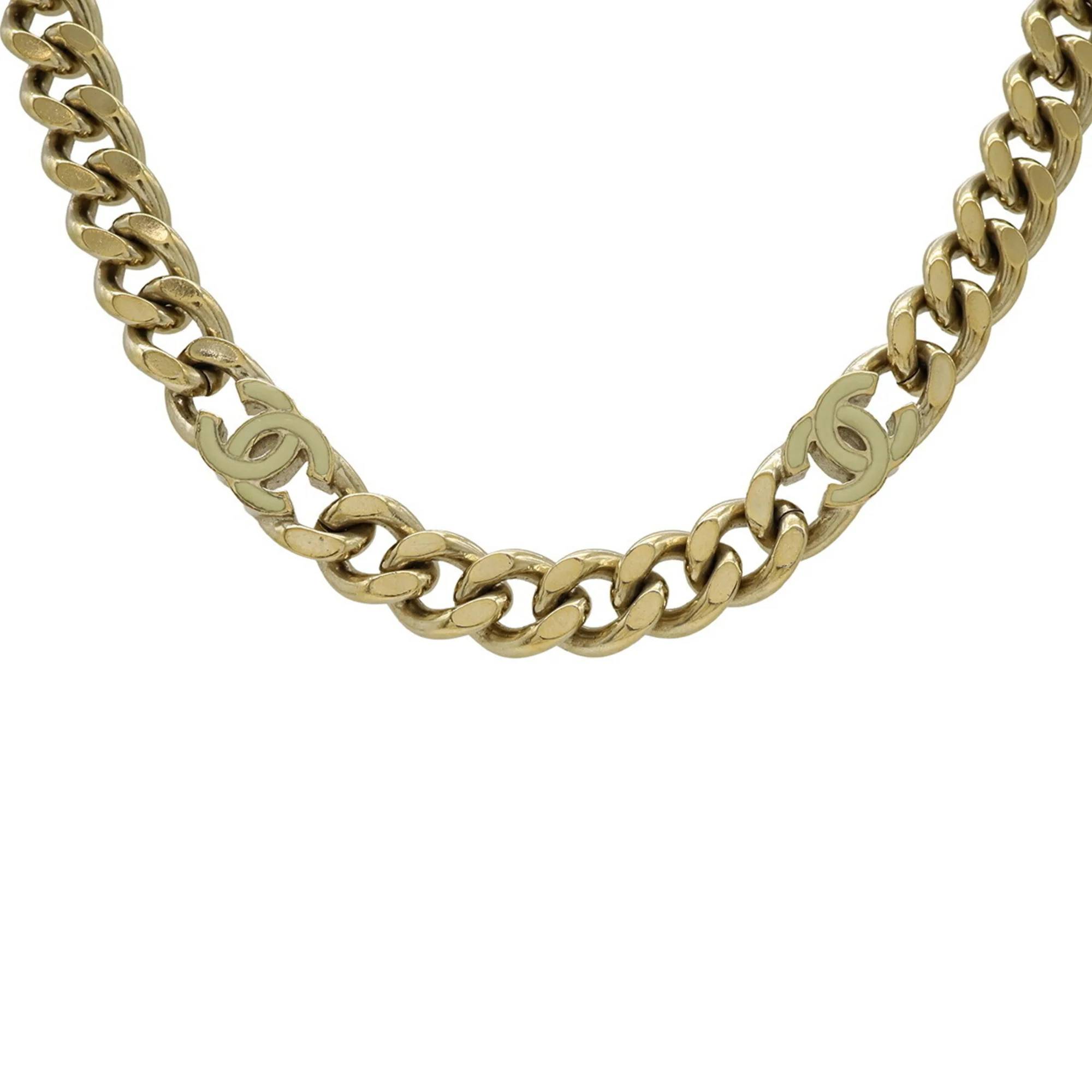 CC Logo Chain Pendant Necklace Metal - Image 2