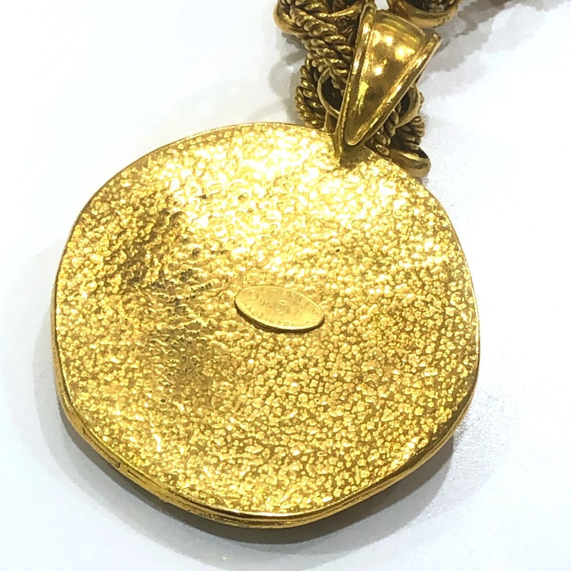 CC Logo Chain Pendant Necklace Metal - Image 3