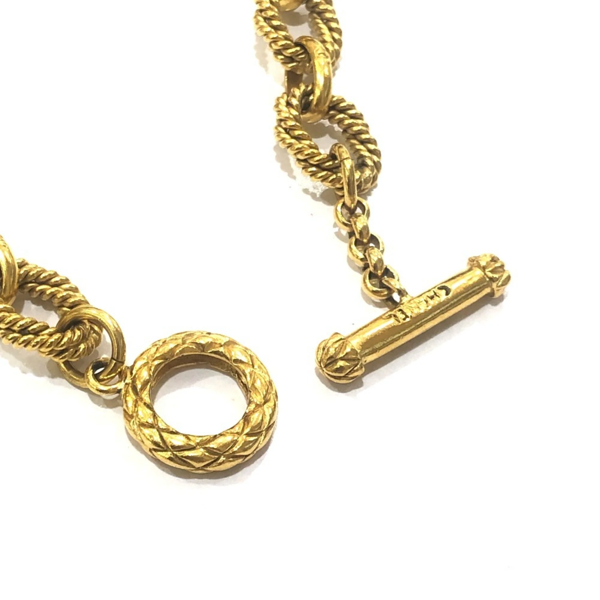 CC Logo Chain Pendant Necklace Metal - Image 9