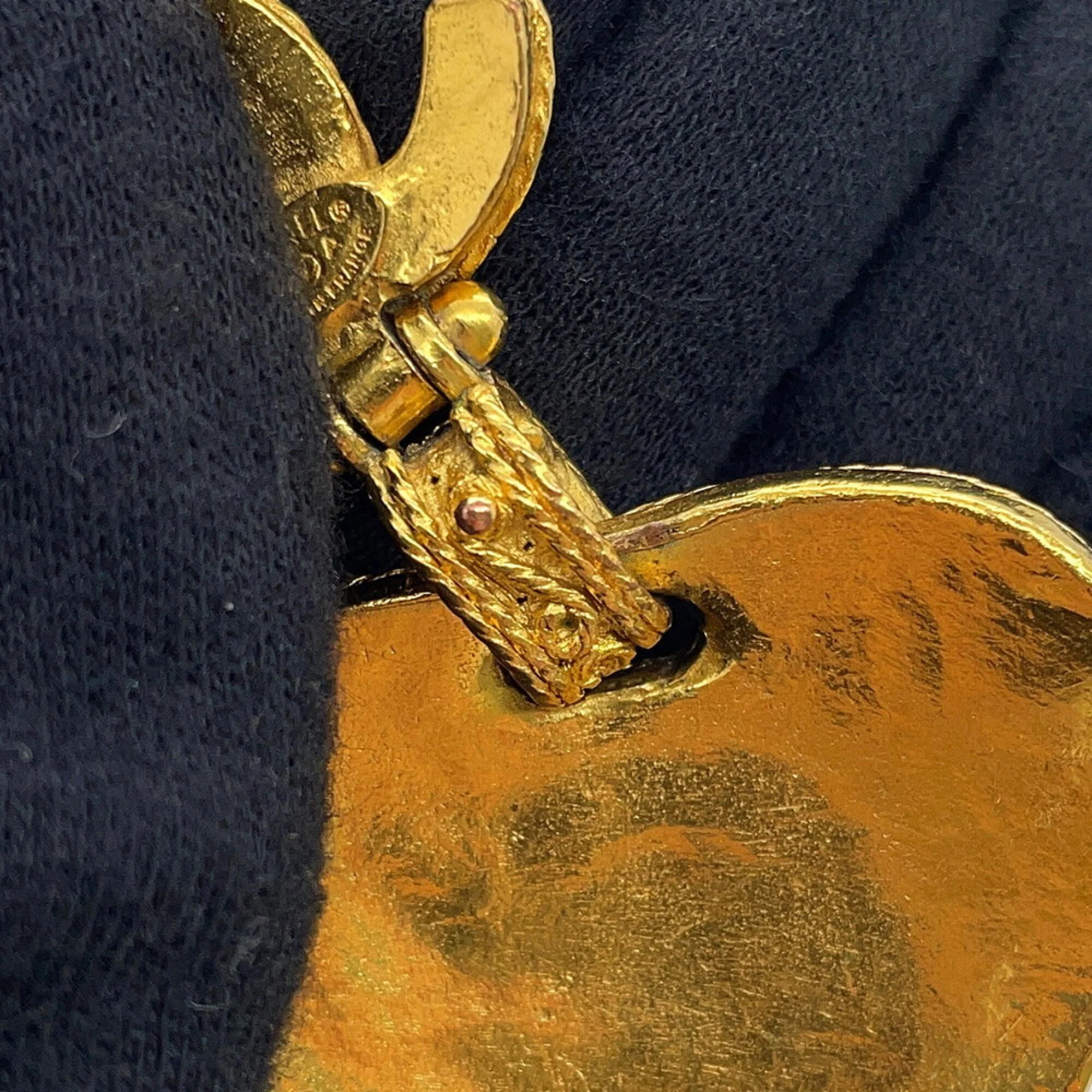 CC Logo Pendant Necklace Gold-Tone Metal - Image 7