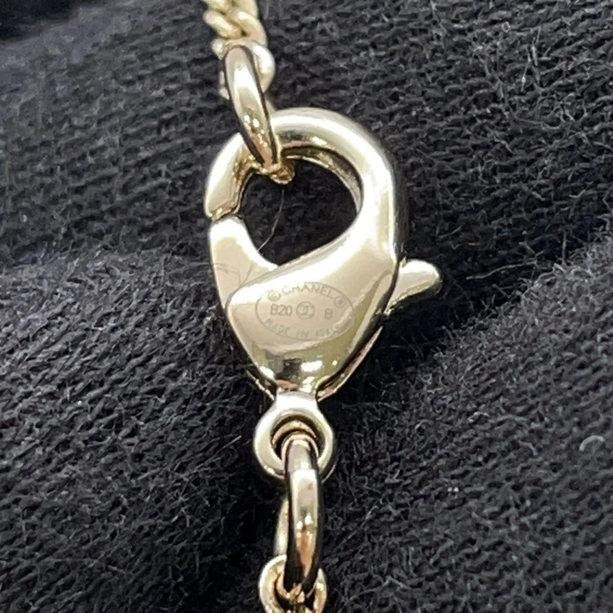 CC Logo Pendant Necklace Gold-Tone Metal - Image 8