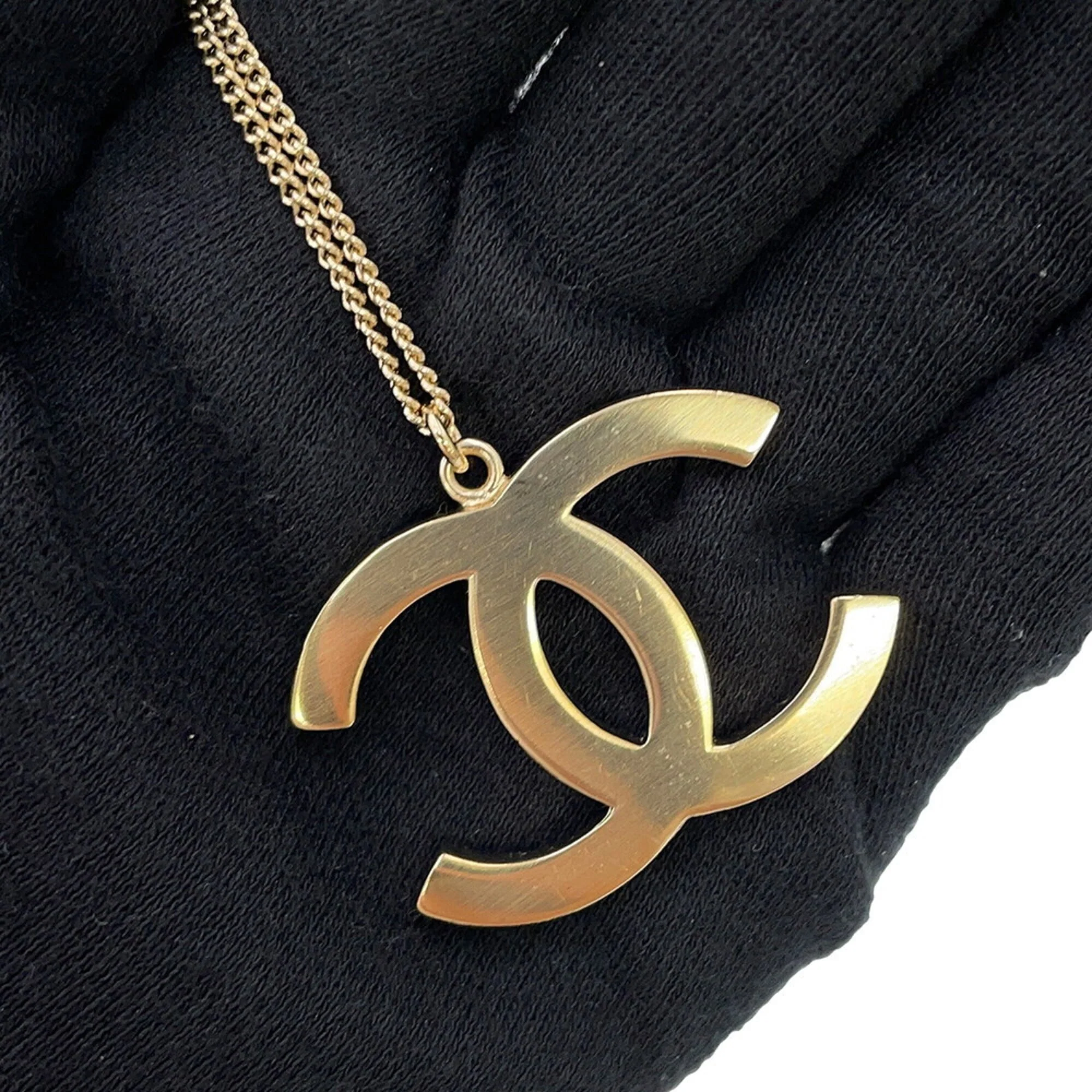 CC Logo Pendant Necklace Gold-Tone Metal - Image 6