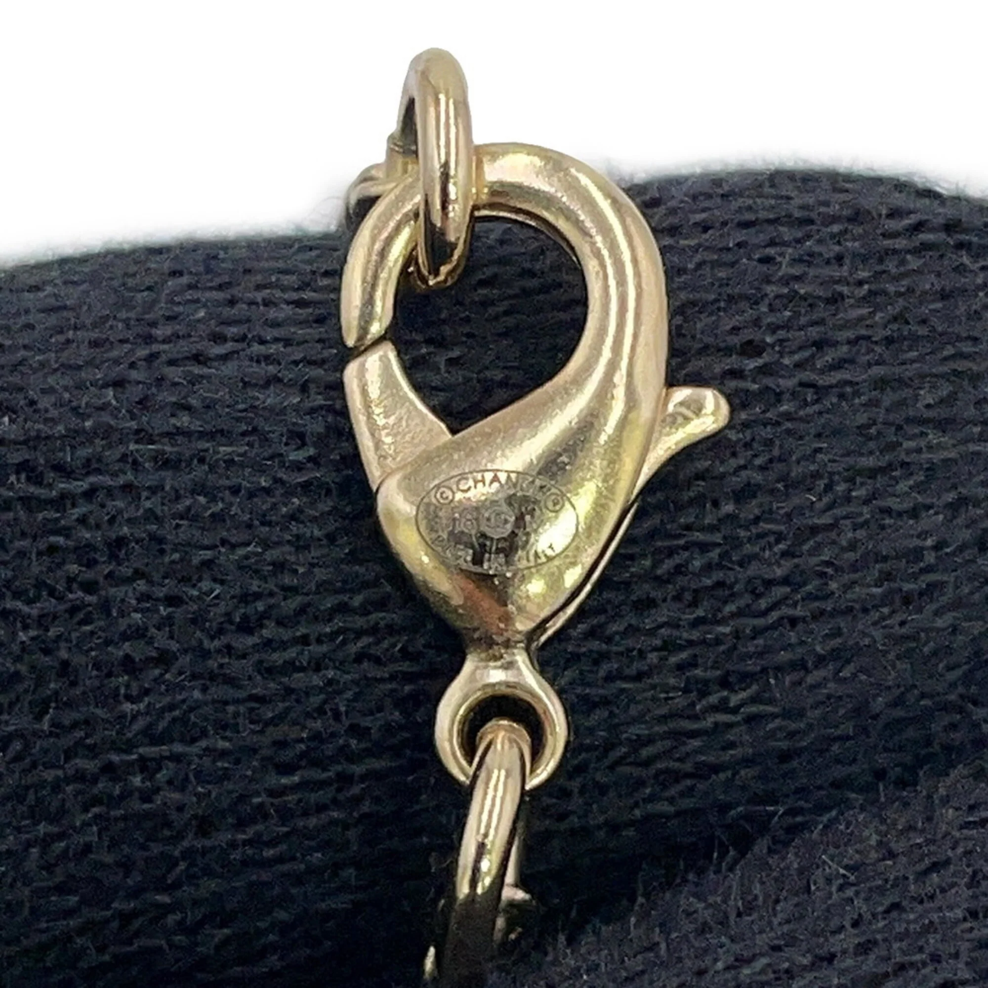 CC Logo Pendant Necklace Gold-Tone Metal - Image 9