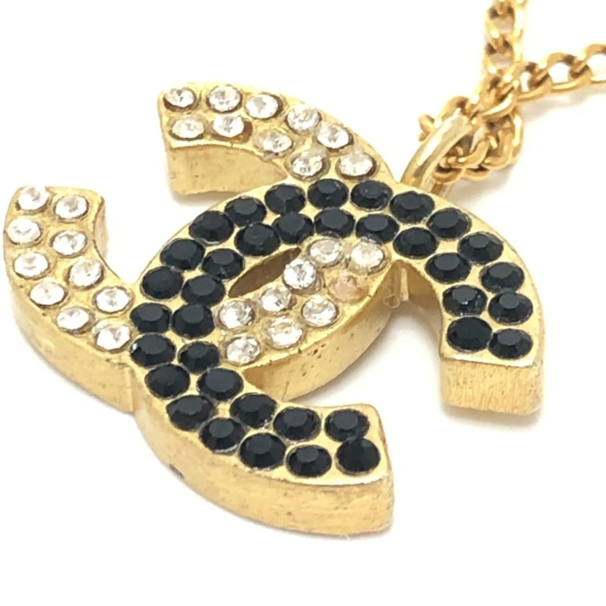 CC Logo Pendant Necklace Gold-Tone Metal - Image 8