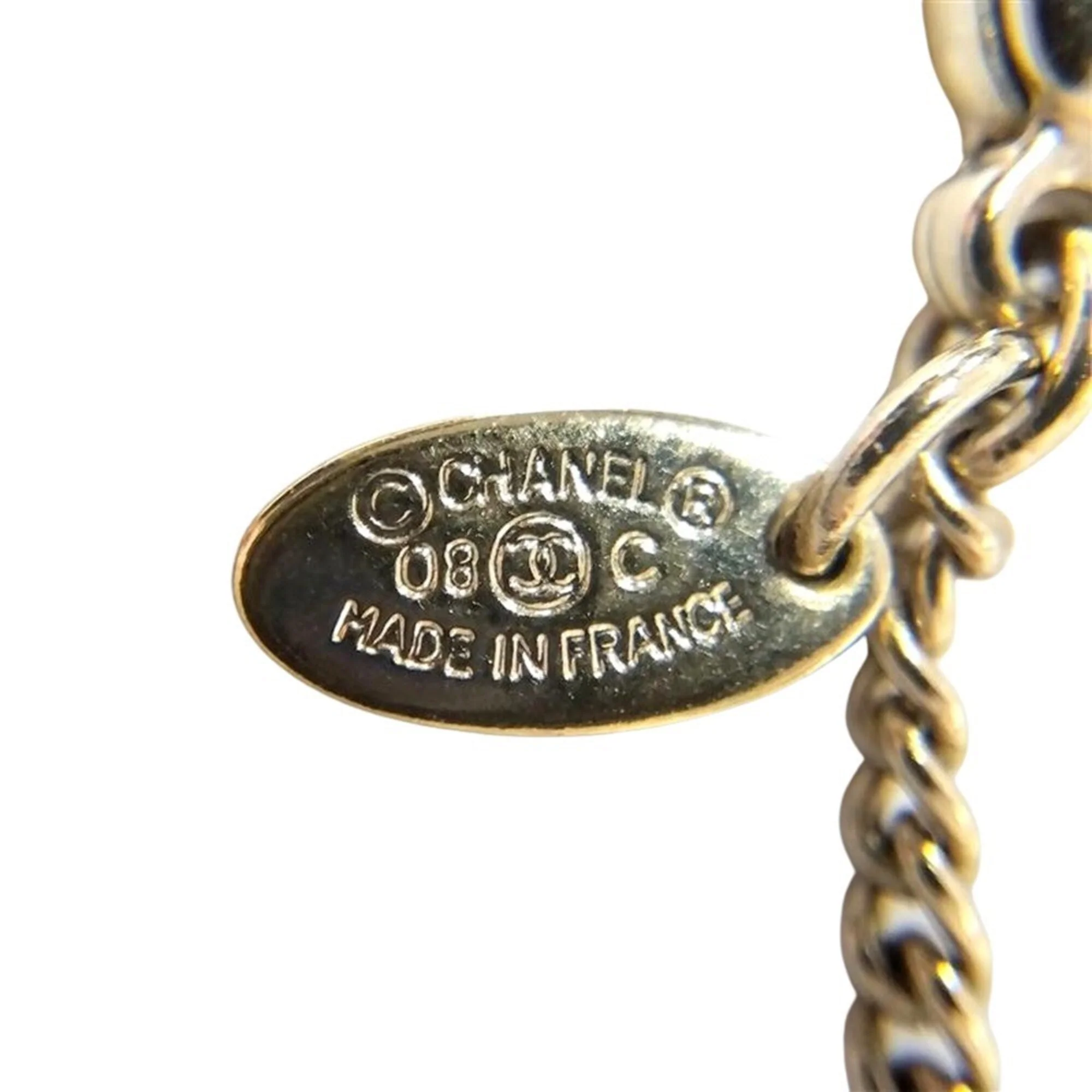 CC Logo Pendant Necklace Gold-Tone Metal - Image 6