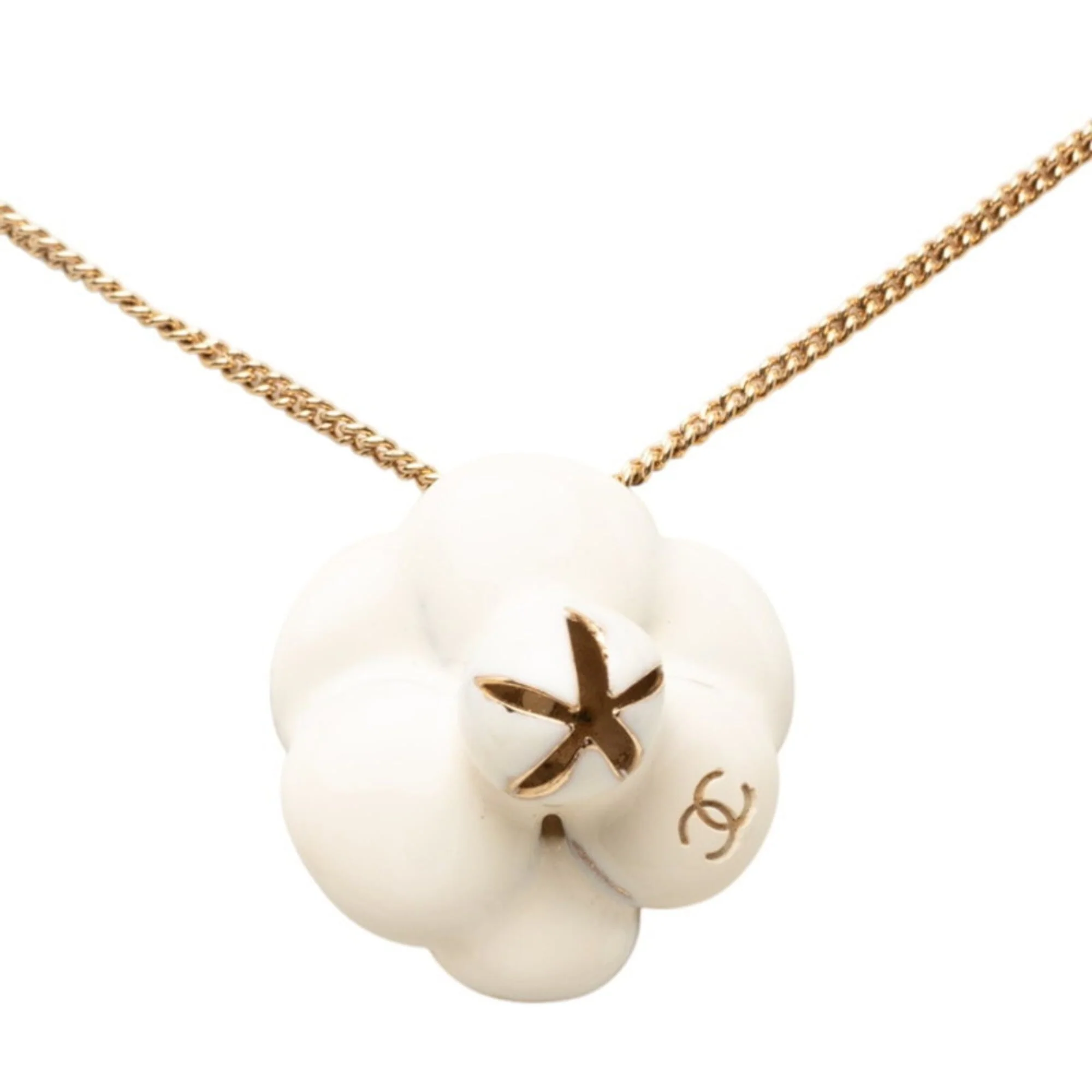 CC Logo Pendant Necklace Metal