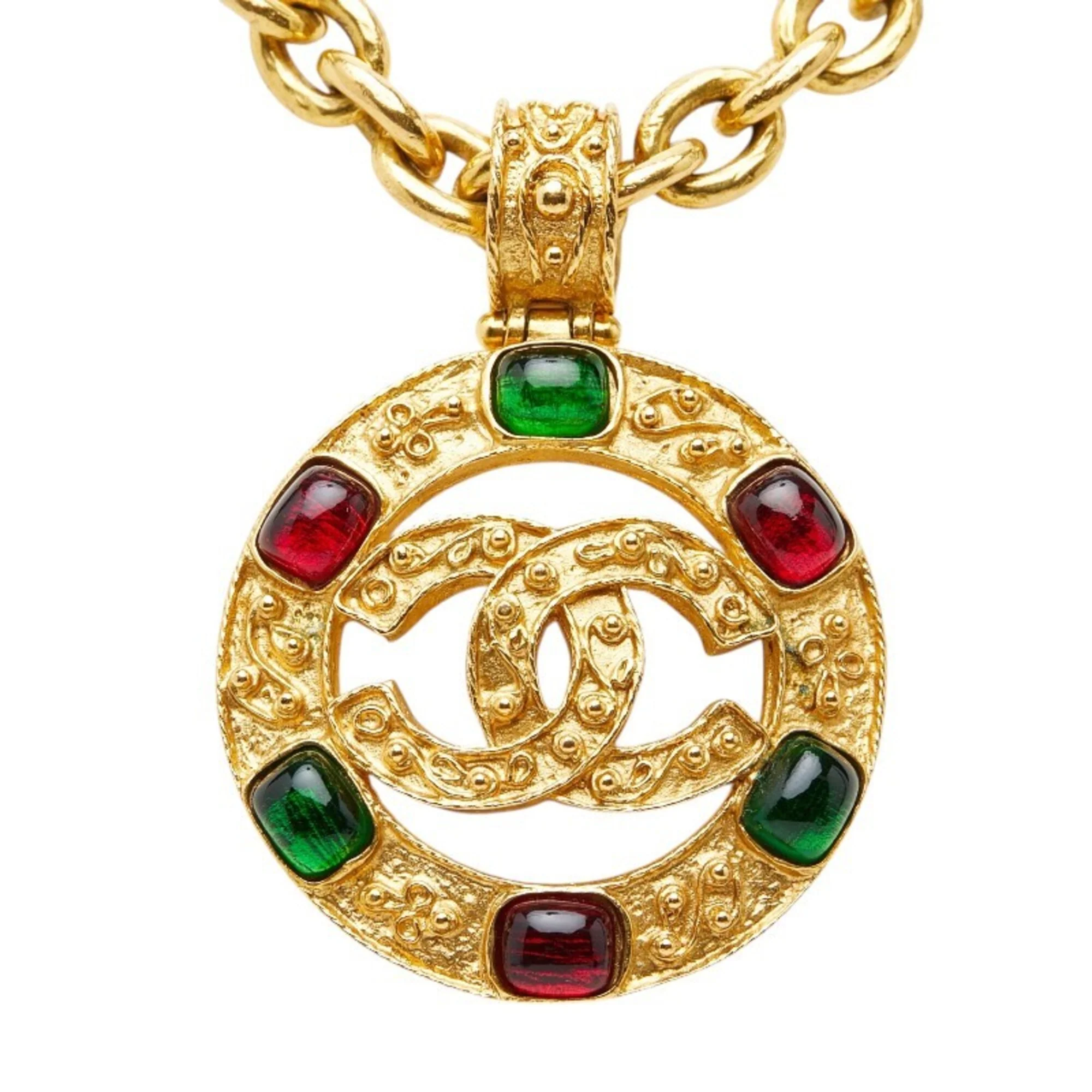 CC Logo Pendant Necklace Metal - Image 2