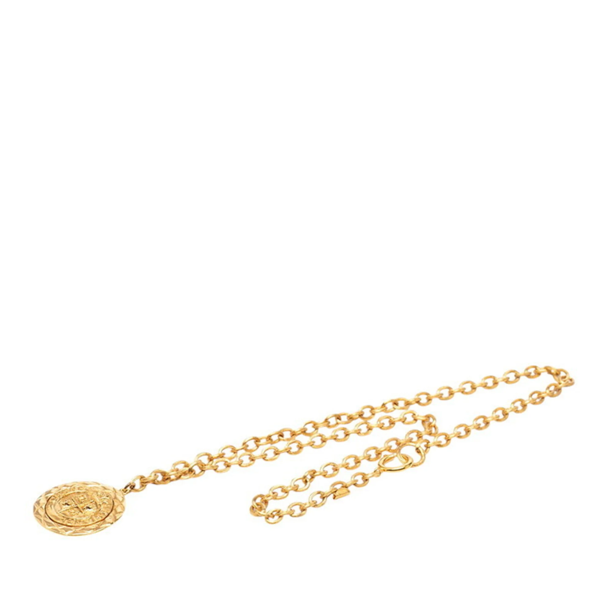 CC Logo Pendant Necklace Metal - Image 3