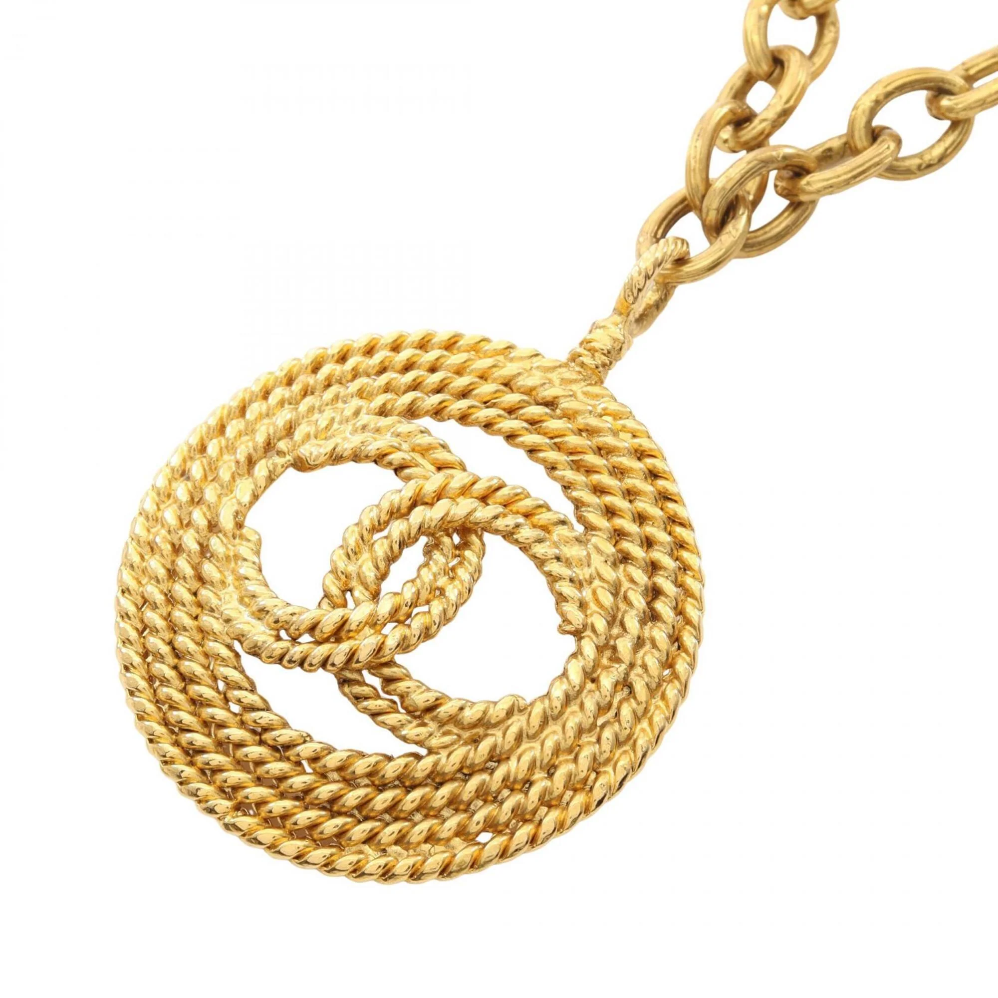 CC Logo Pendant Necklace Metal