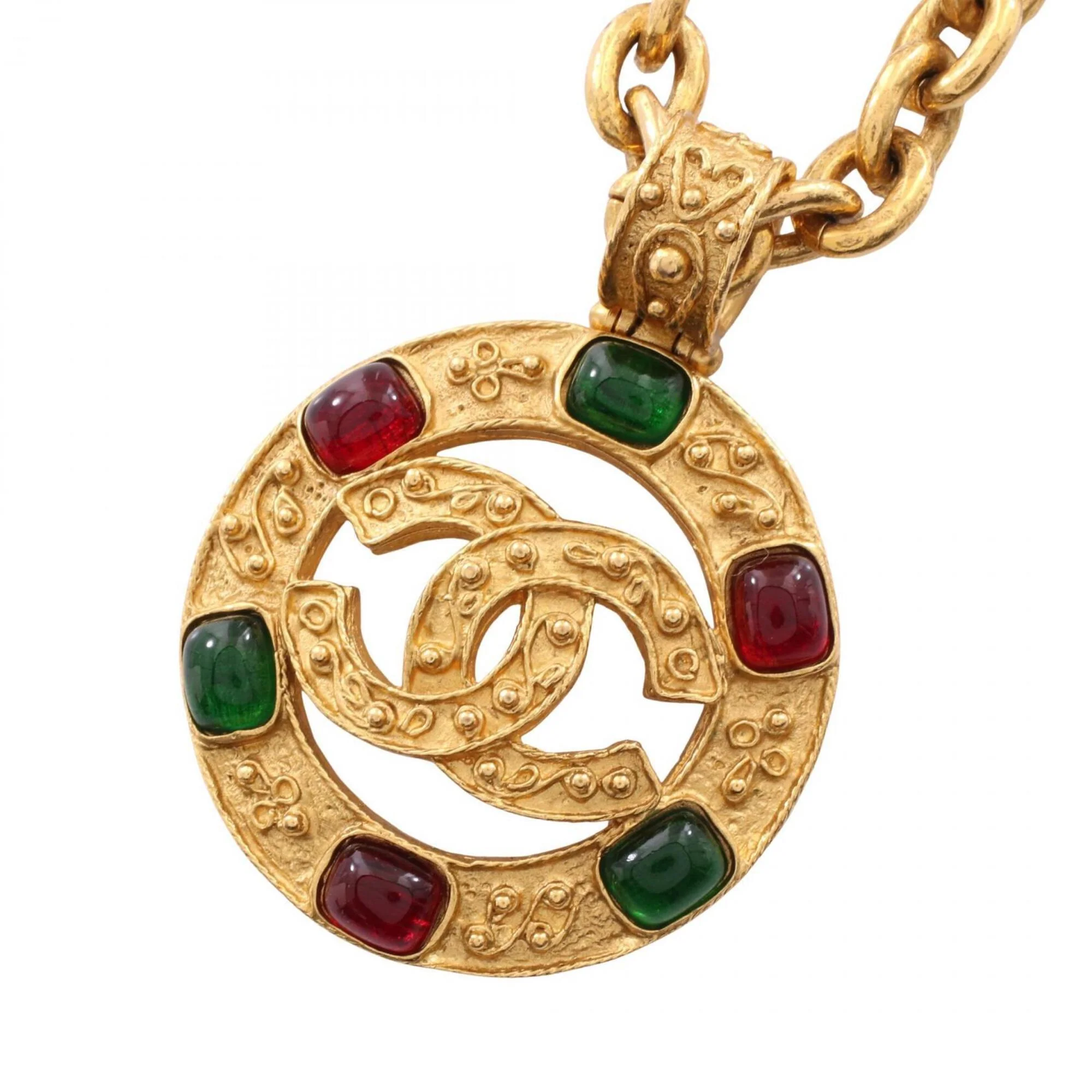 CC Logo Pendant Necklace Metal