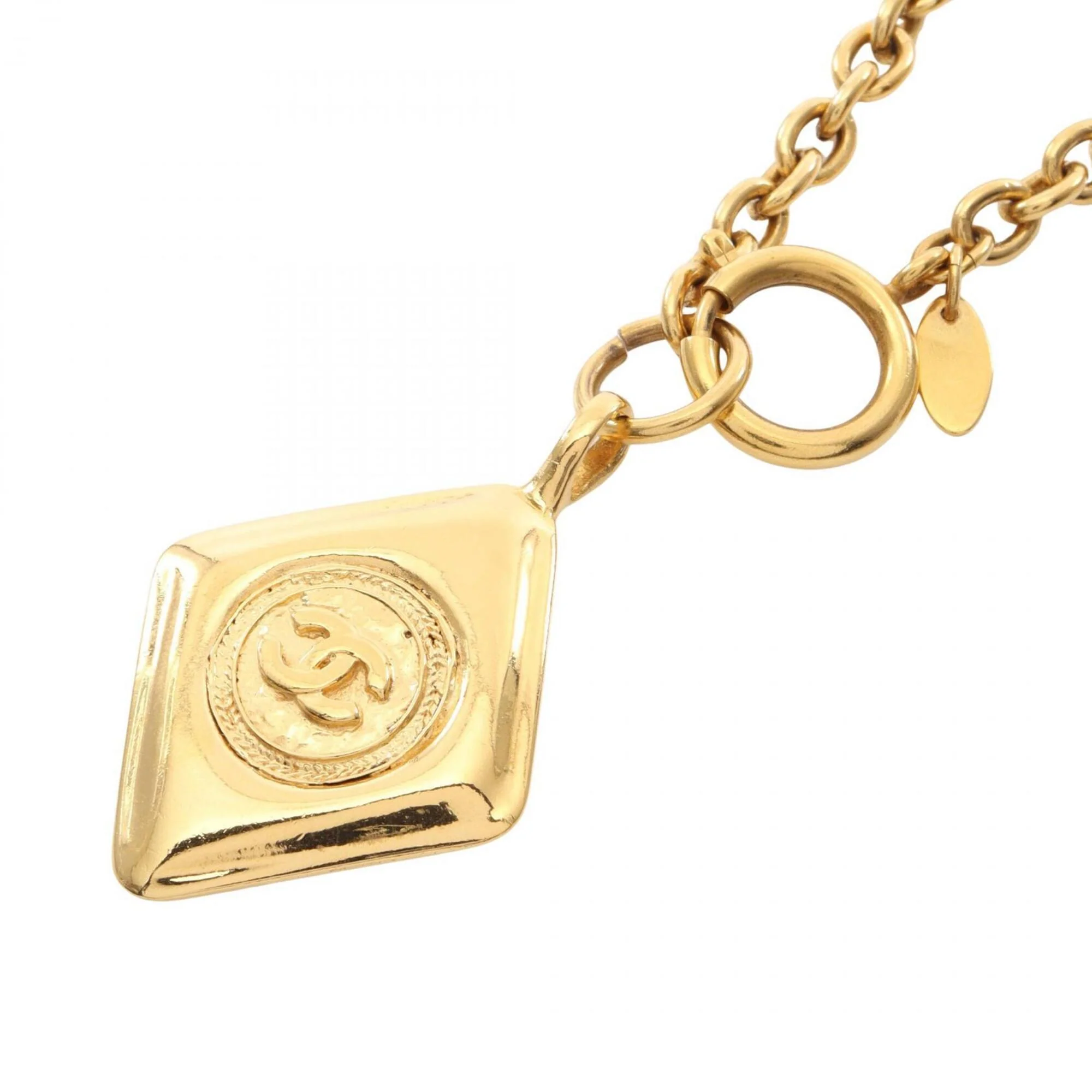 CC Logo Pendant Necklace Metal