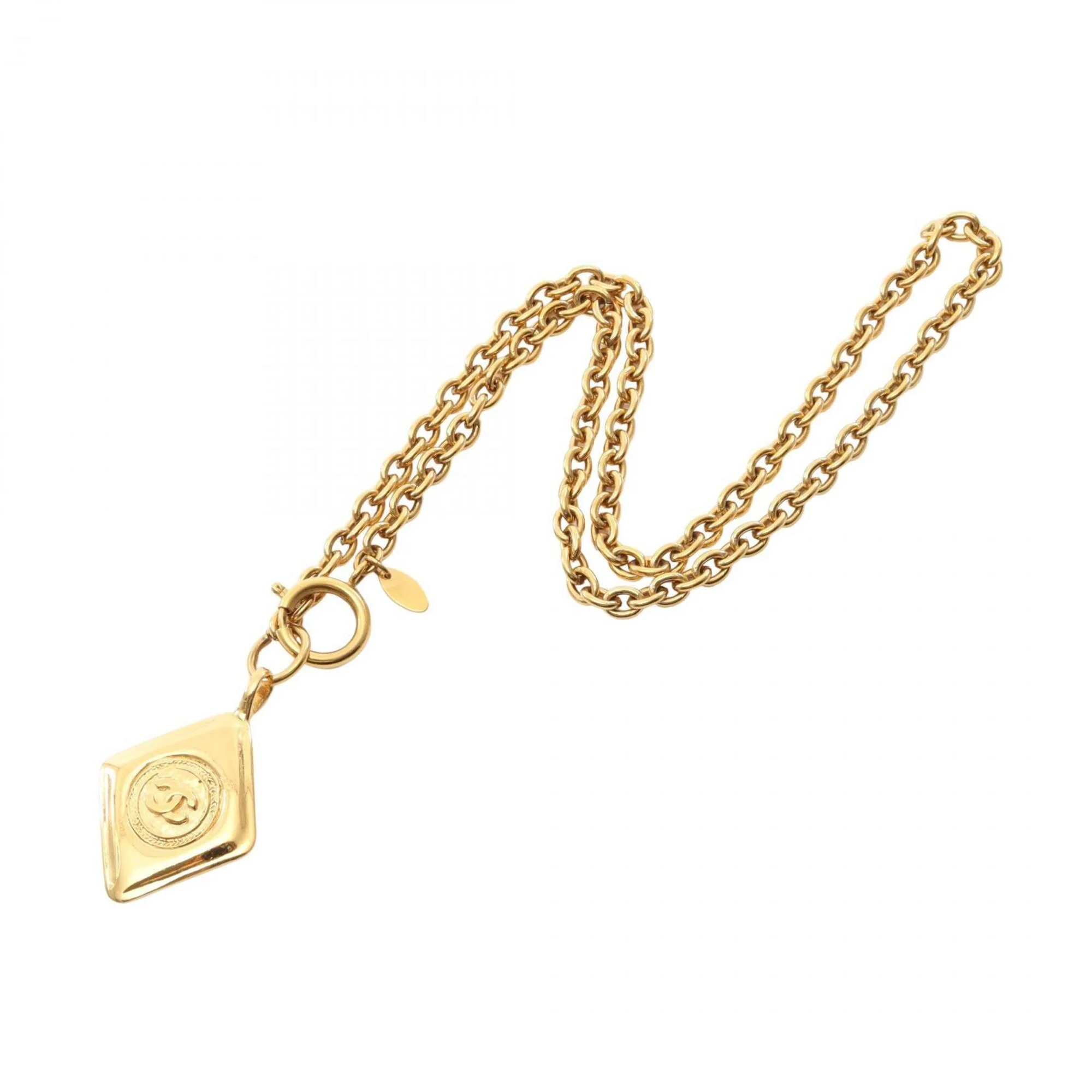 CC Logo Pendant Necklace Metal - Image 3
