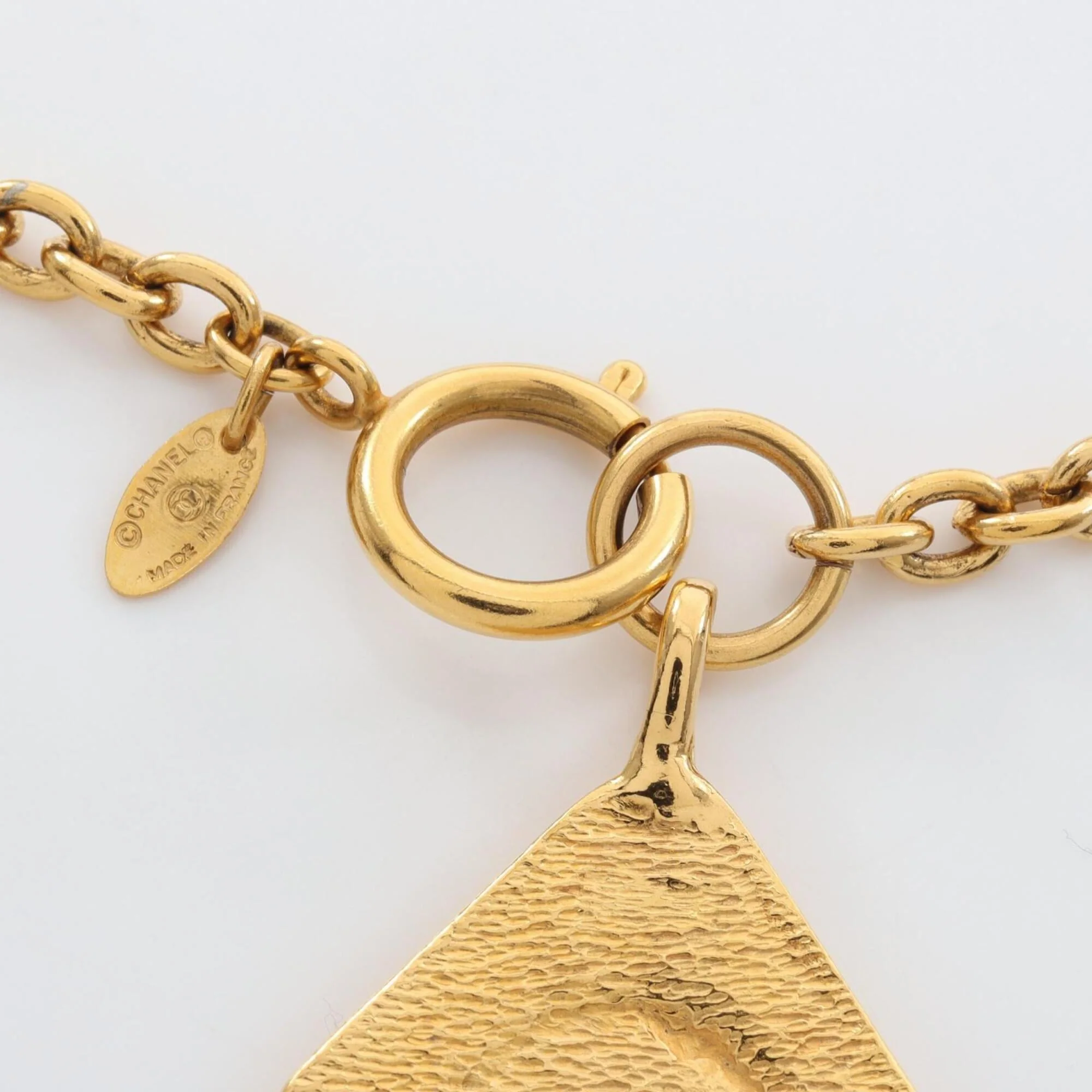 CC Logo Pendant Necklace Metal - Image 4
