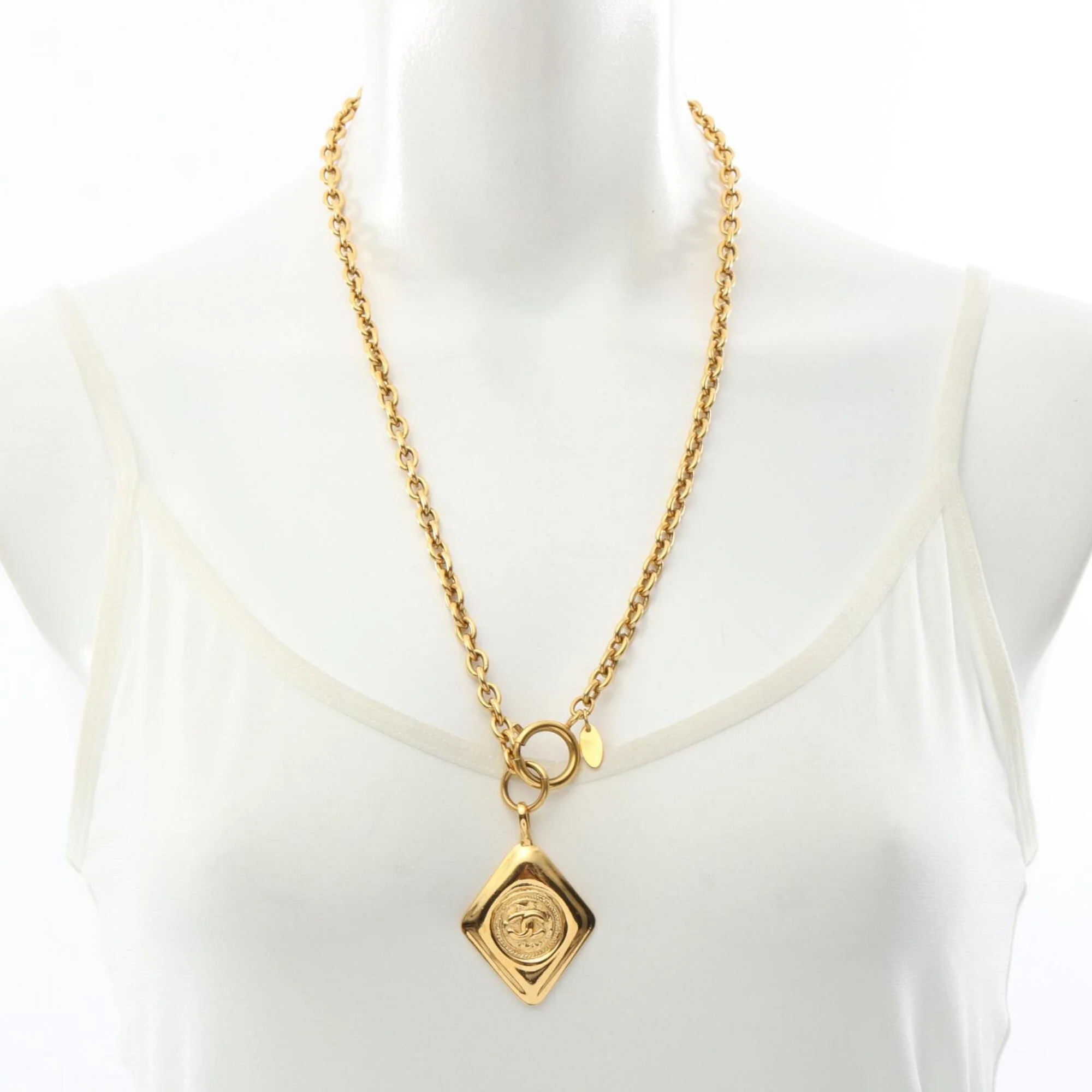 CC Logo Pendant Necklace Metal - Image 6