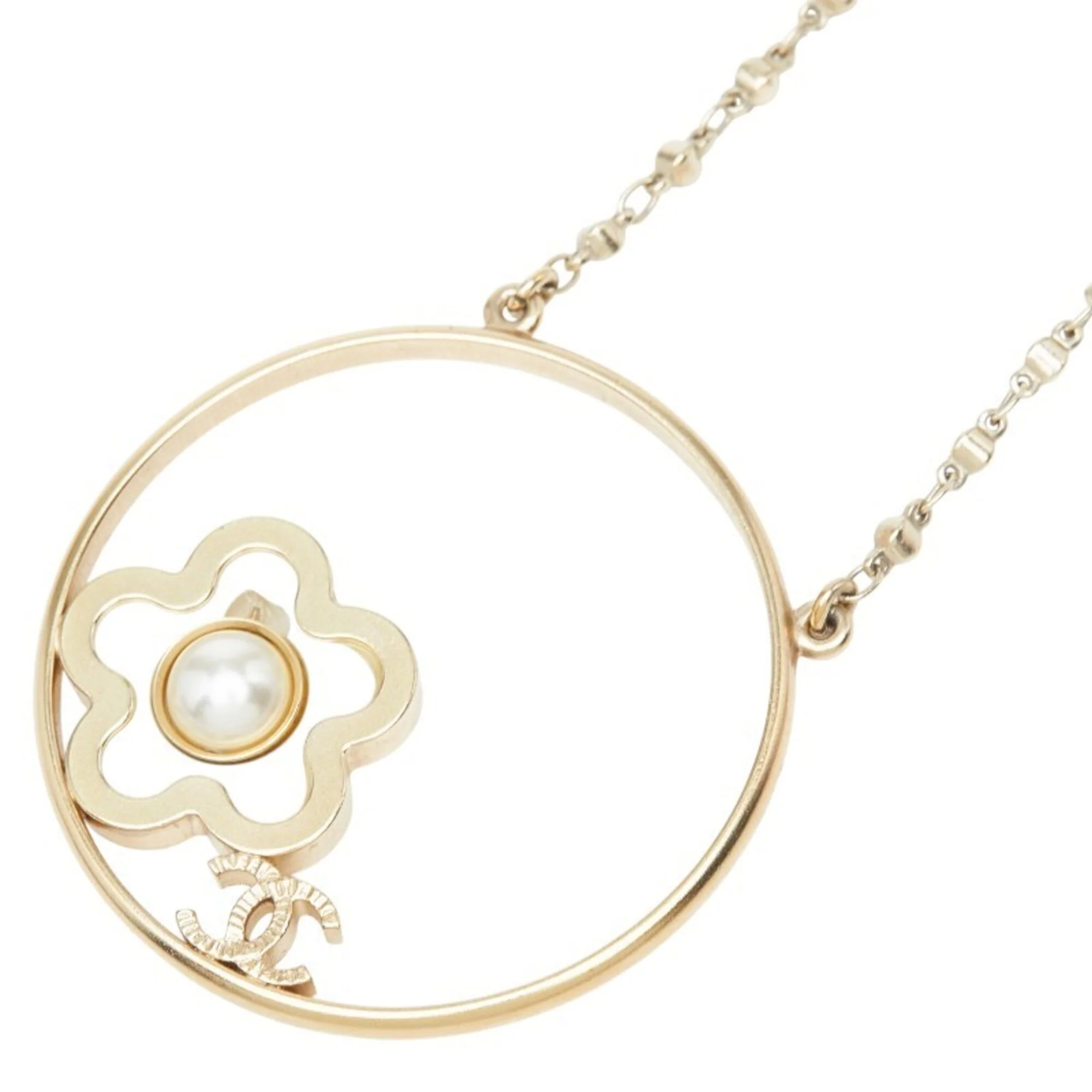 CC Logo Pendant Necklace Metal