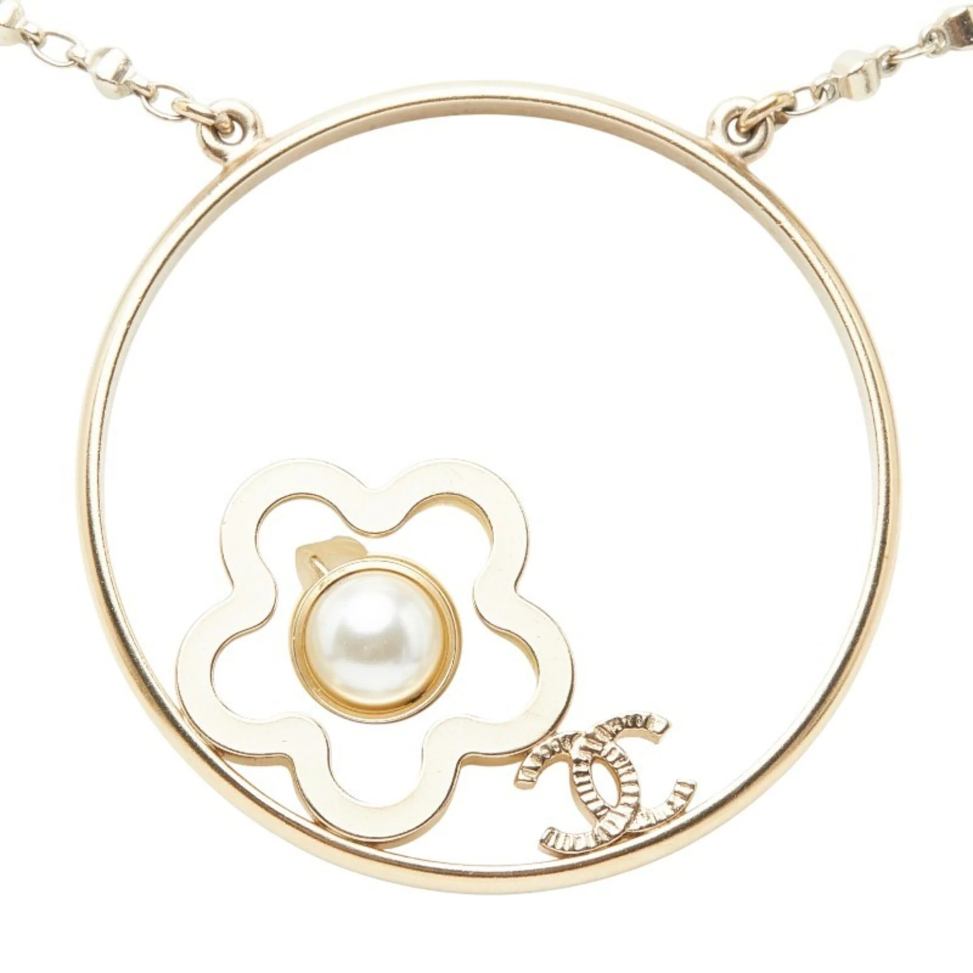 CC Logo Pendant Necklace Metal - Image 2