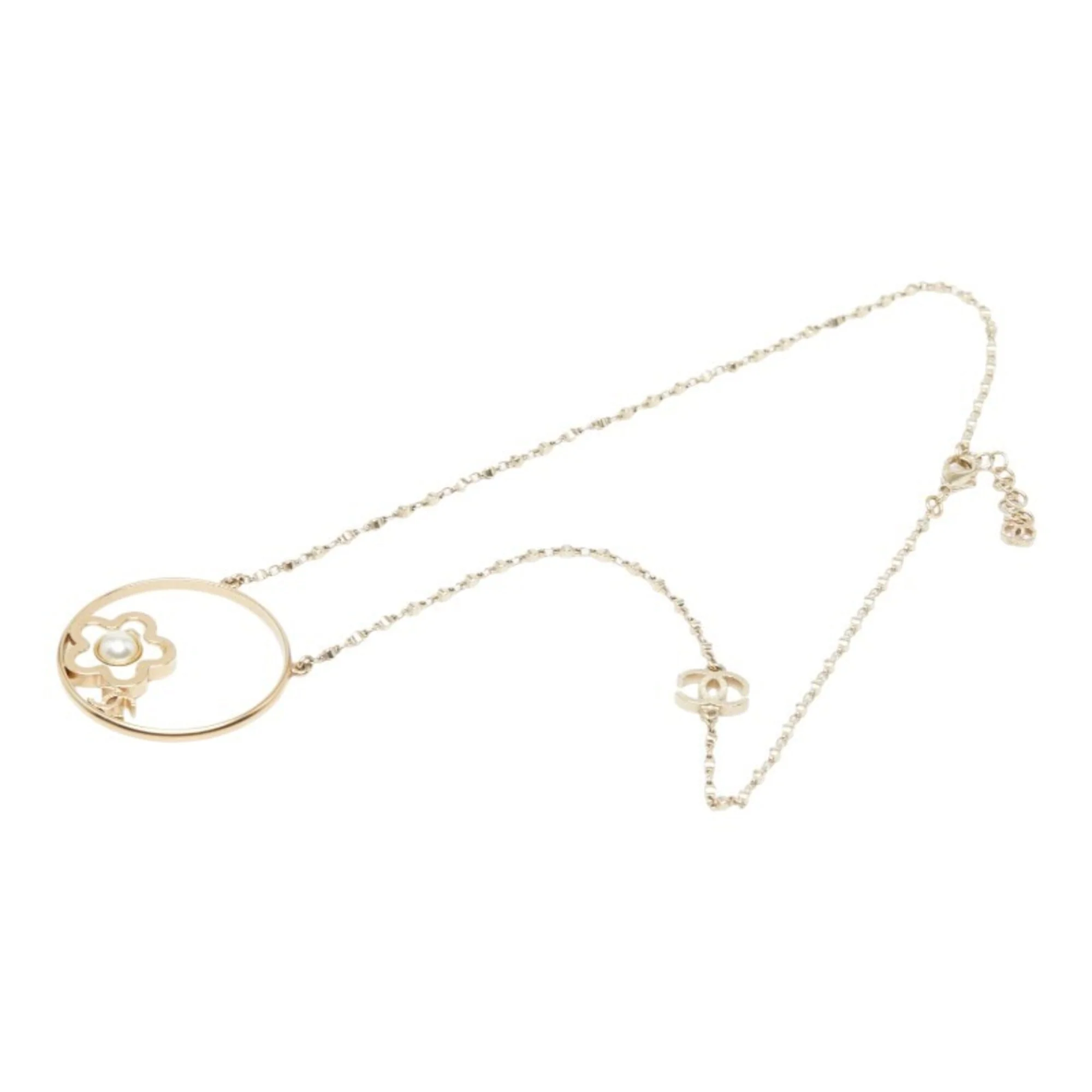 CC Logo Pendant Necklace Metal - Image 4