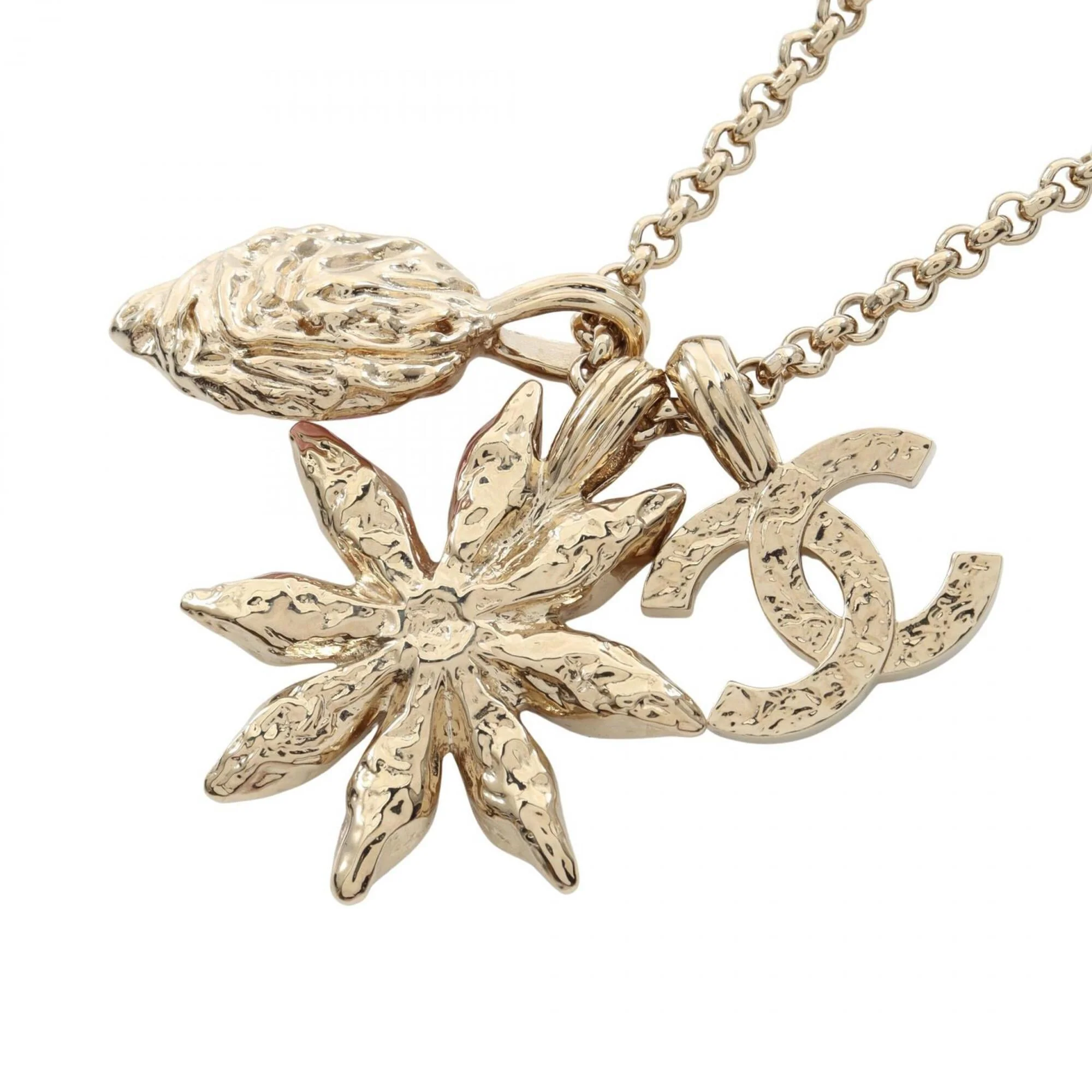 CC Logo Pendant Necklace Metal - Image 2