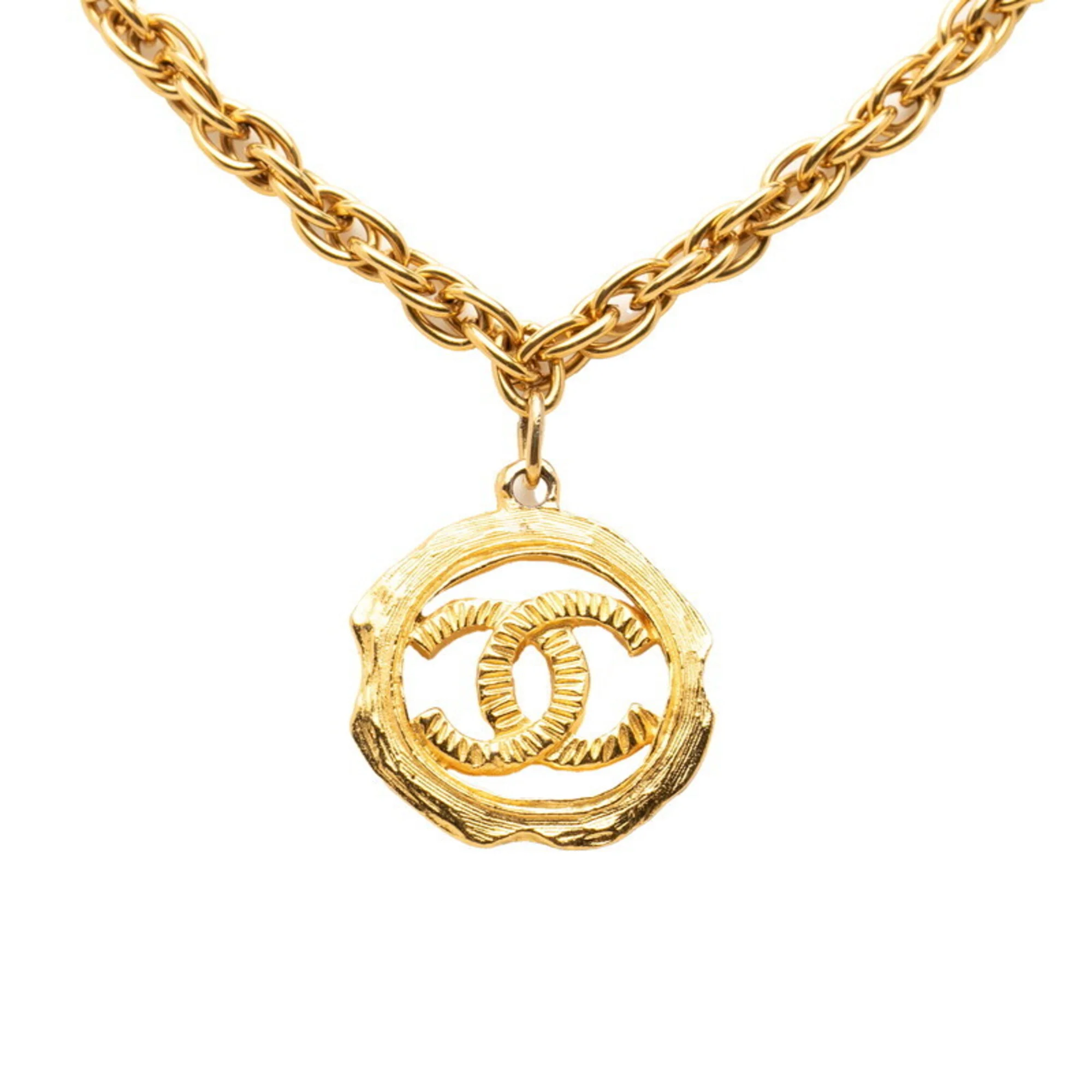 CC Logo Pendant Necklace Metal