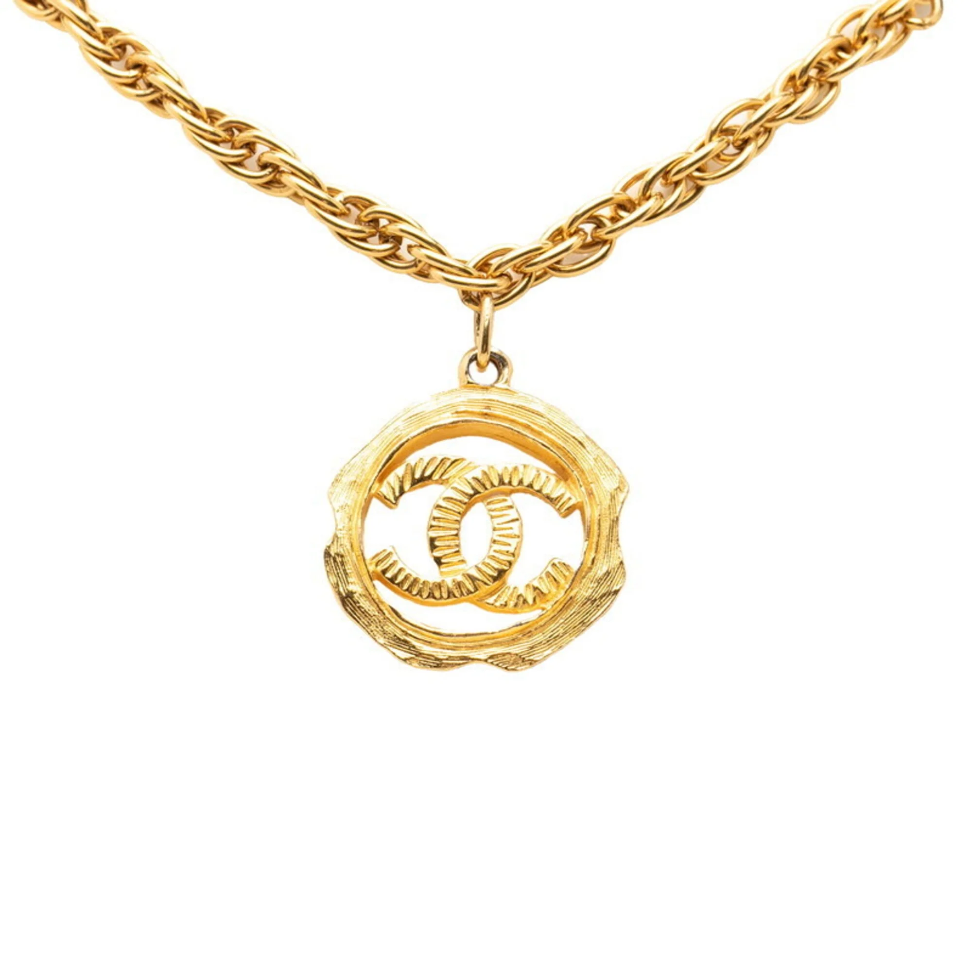 CC Logo Pendant Necklace Metal - Image 2