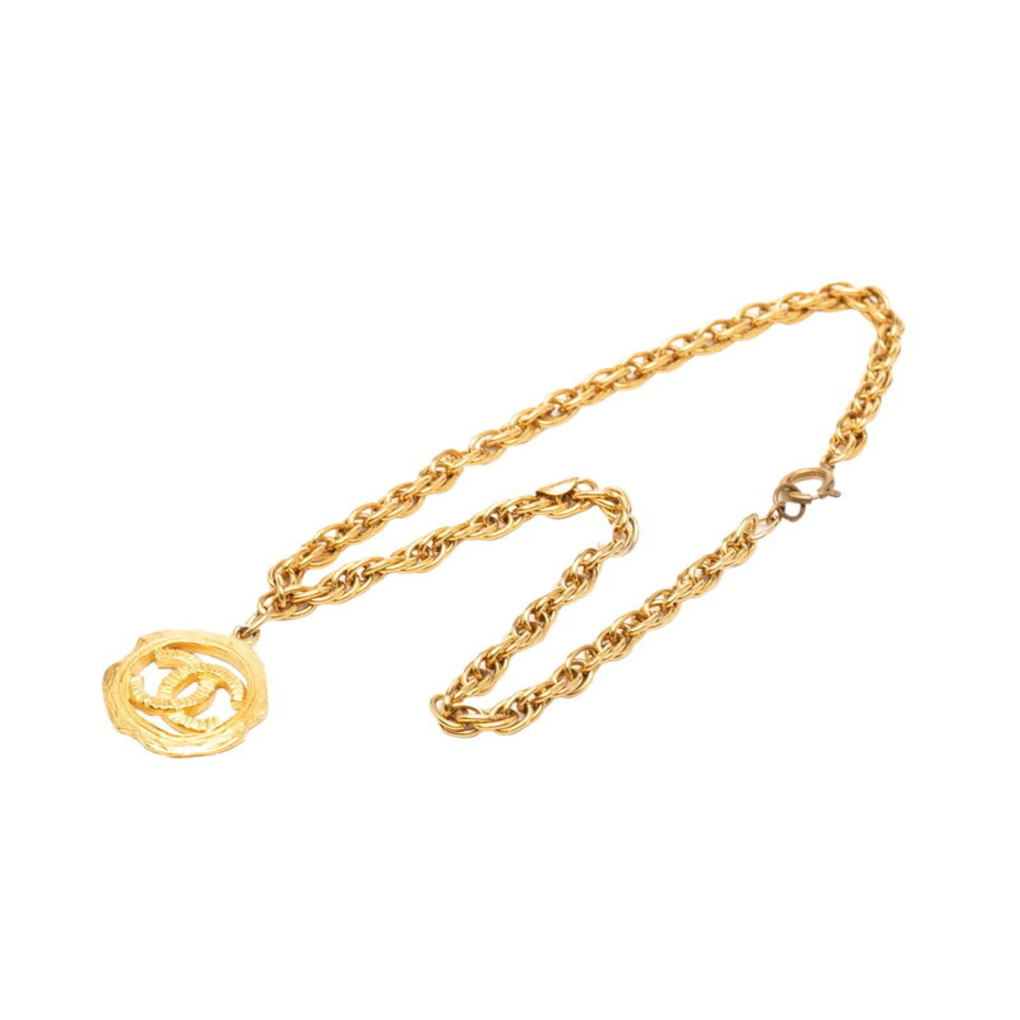CC Logo Pendant Necklace Metal - Image 3