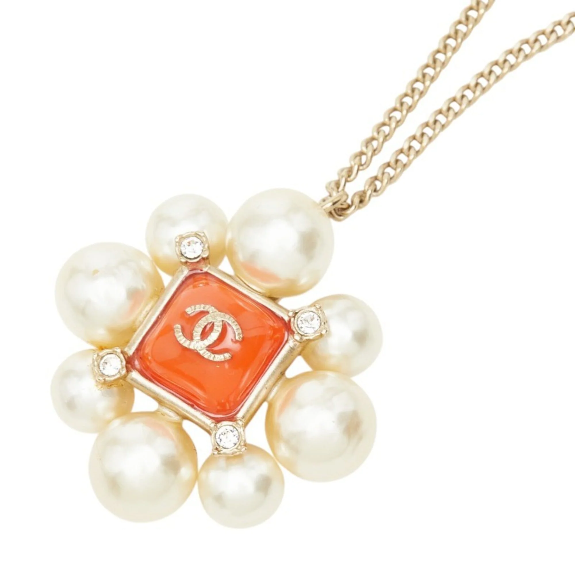 CC Logo Pendant Necklace Metal