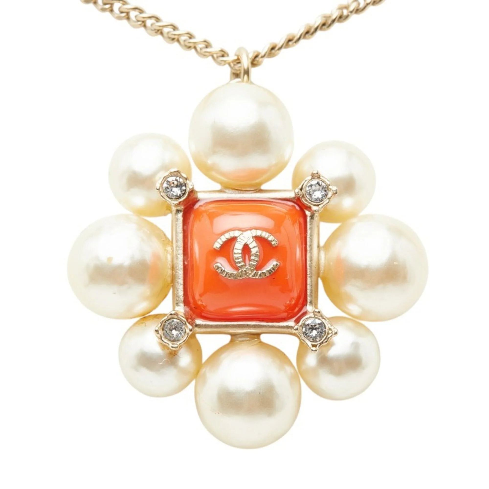 CC Logo Pendant Necklace Metal - Image 2