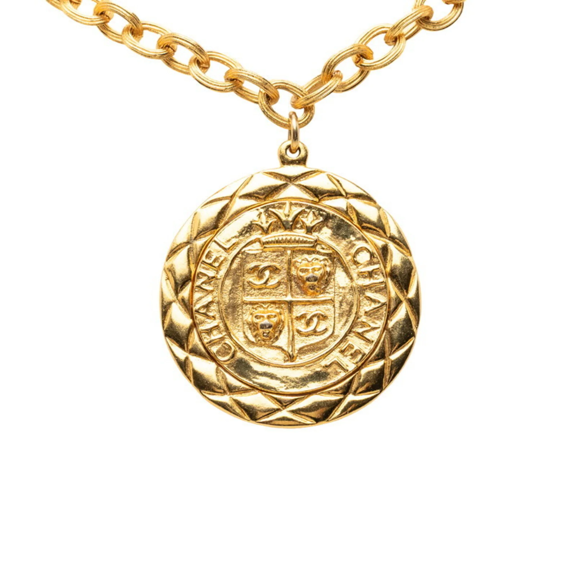 CC Logo Pendant Necklace Metal
