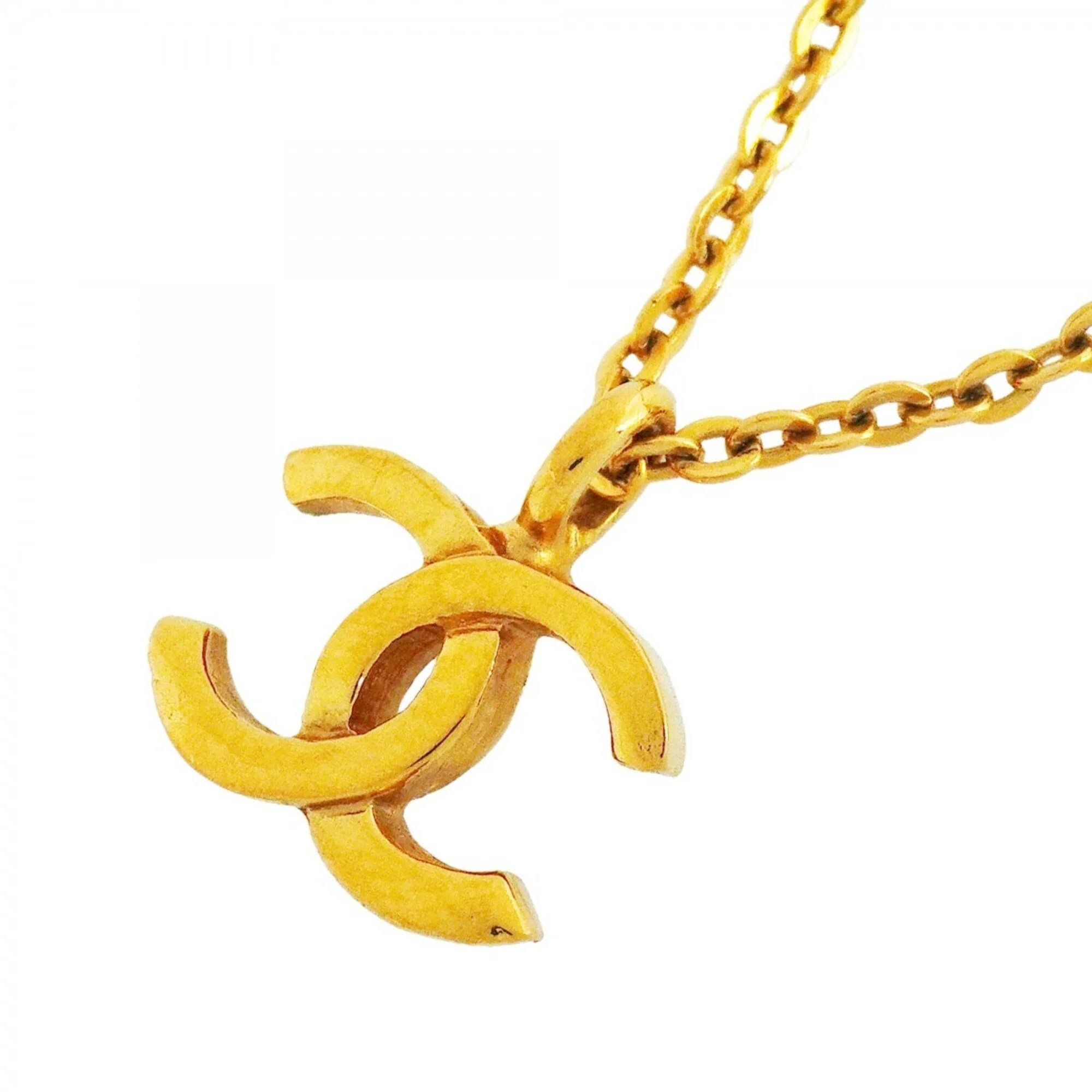 CC Logo Pendant Necklace Metal
