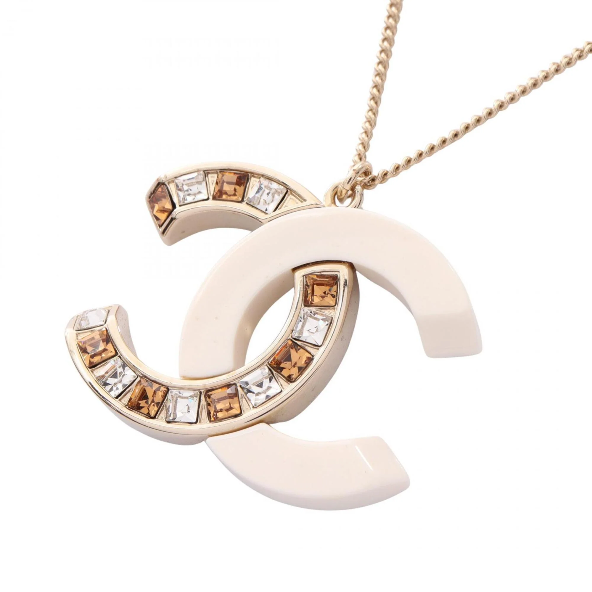 CC Logo Pendant Necklace Metal