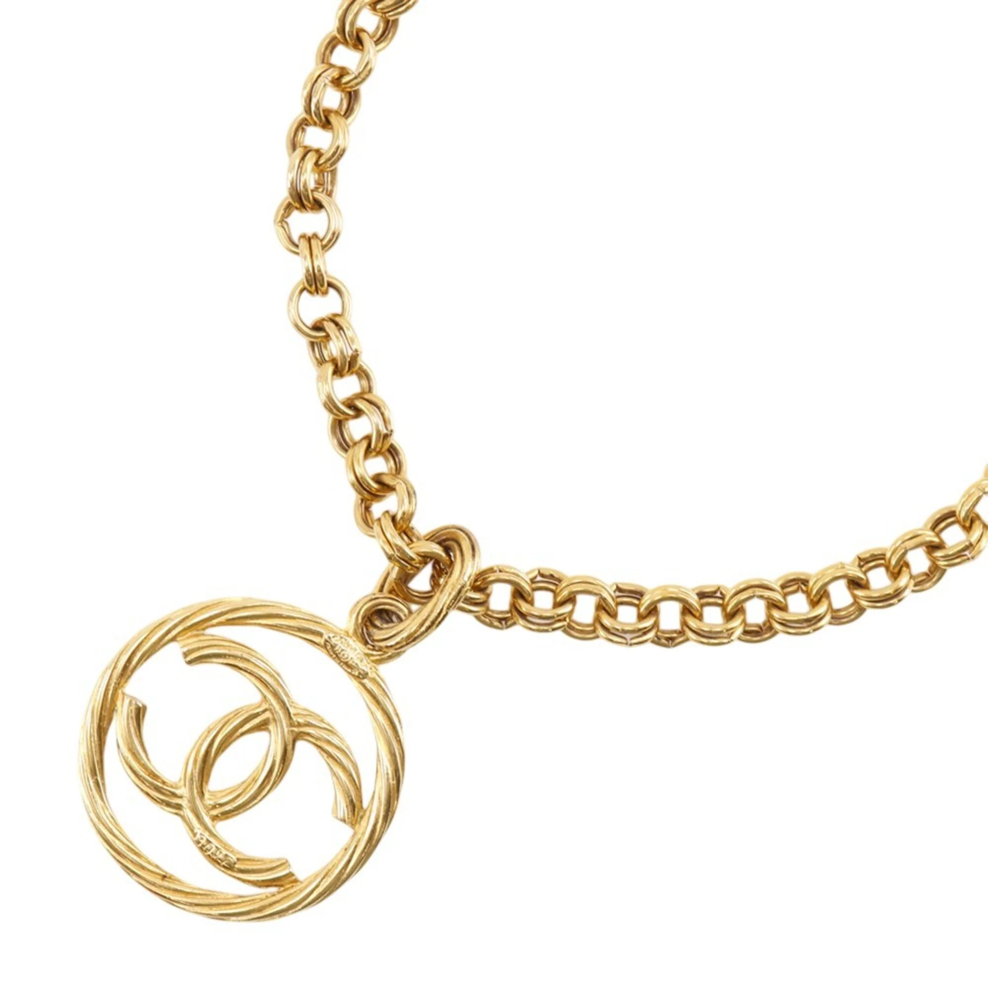 CC Logo Pendant Necklace Metal - Image 3