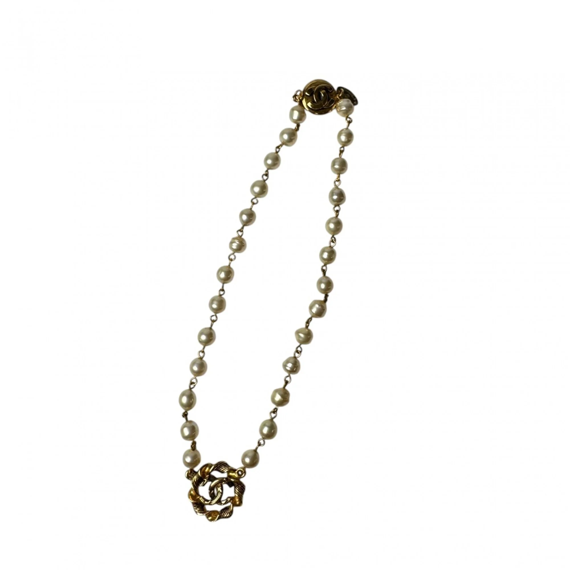 CC Logo Pendant Necklace Metal - Image 3