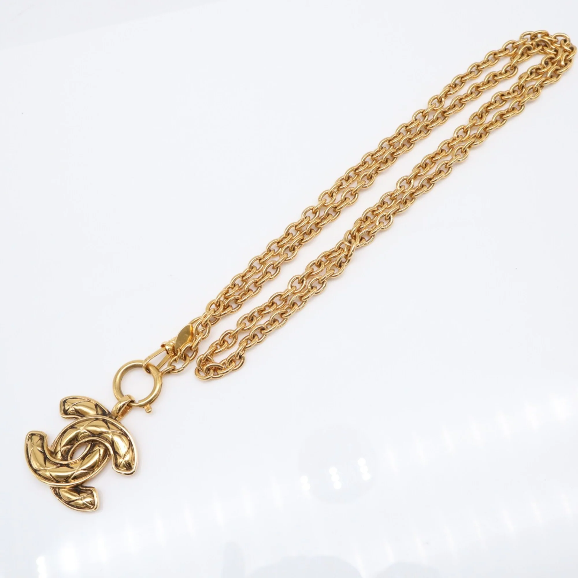 CC Logo Pendant Necklace Metal - Image 2