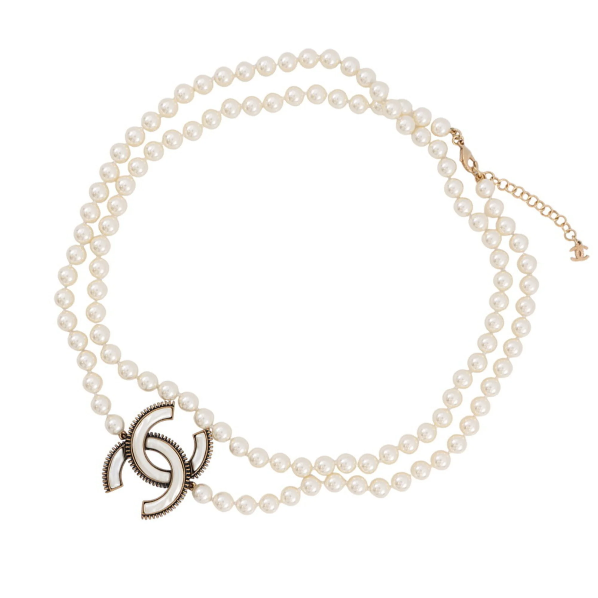 CC Logo Pendant Necklace Metal
