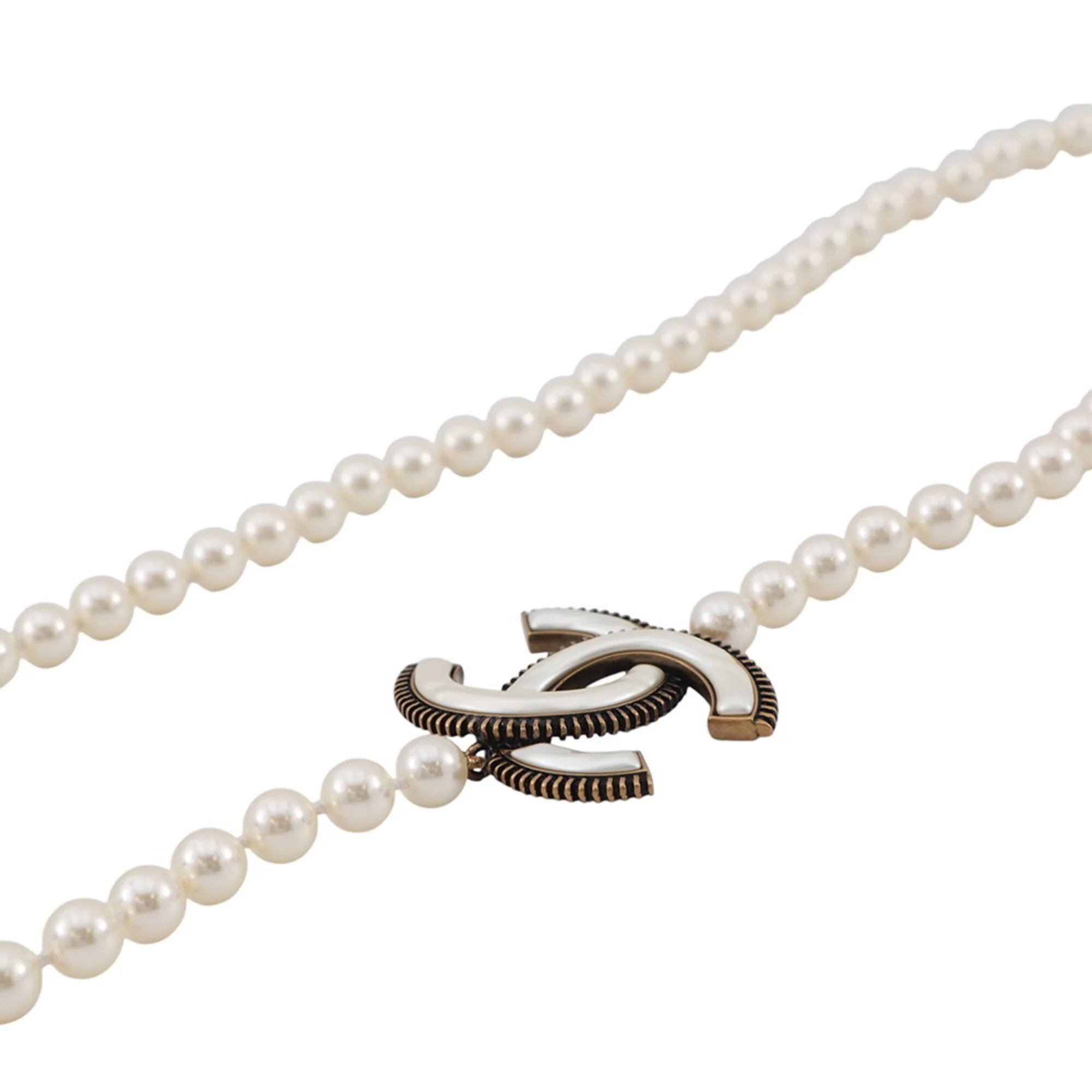 CC Logo Pendant Necklace Metal - Image 2