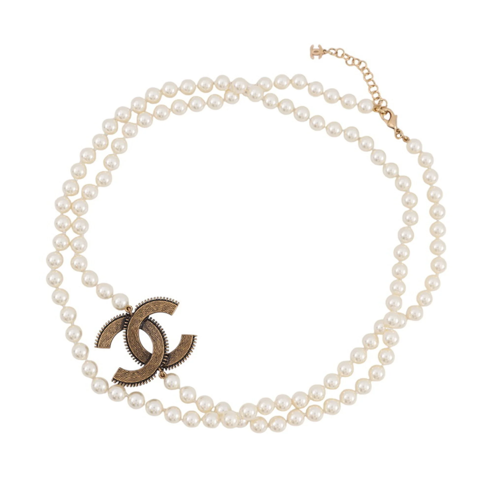 CC Logo Pendant Necklace Metal - Image 3