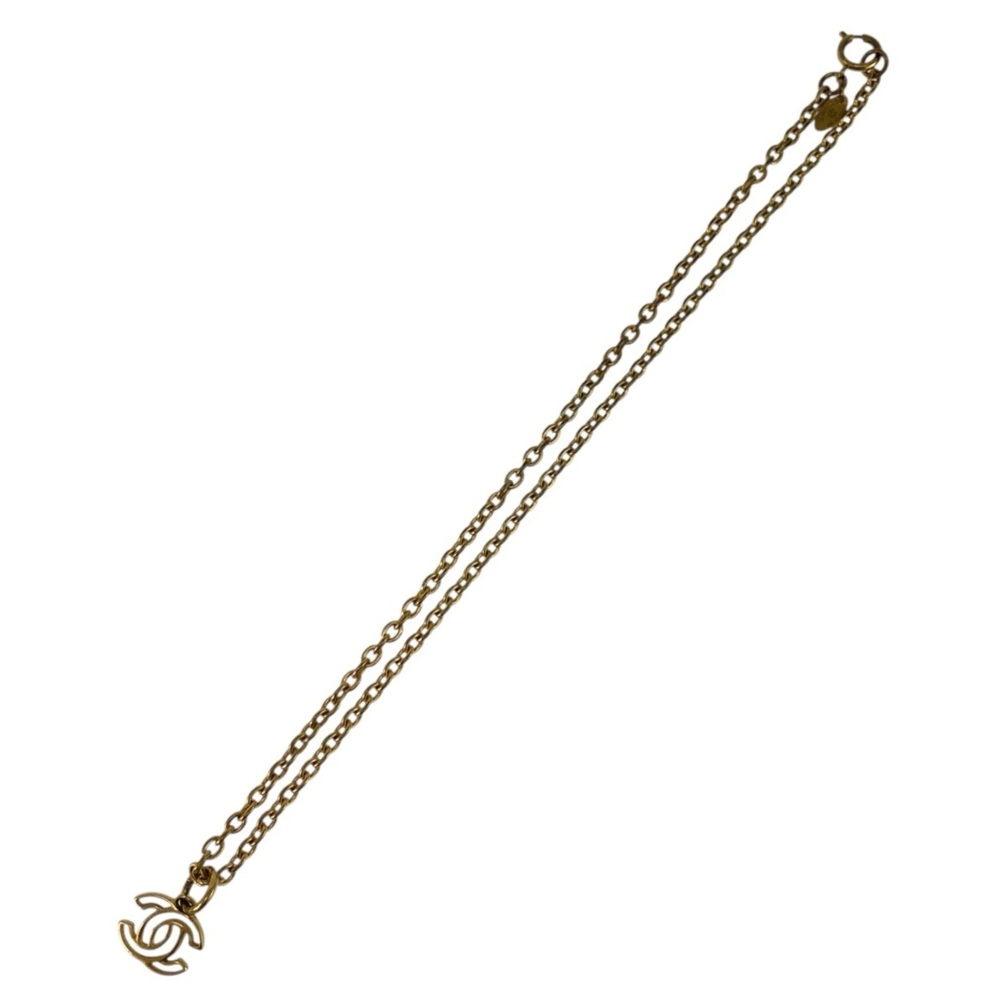 CC Logo Pendant Necklace Metal - Image 3