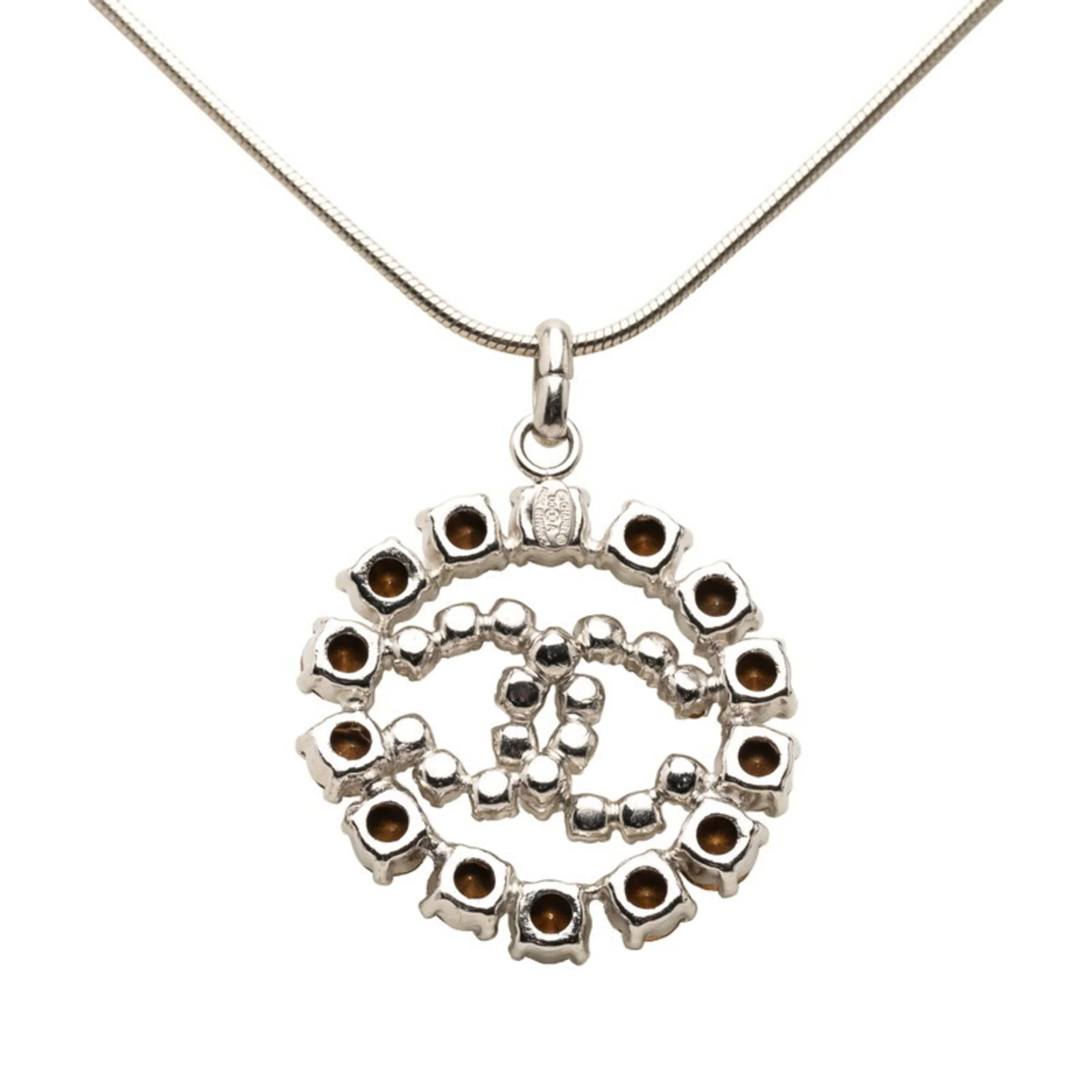 CC Logo Pendant Necklace Metal - Image 2