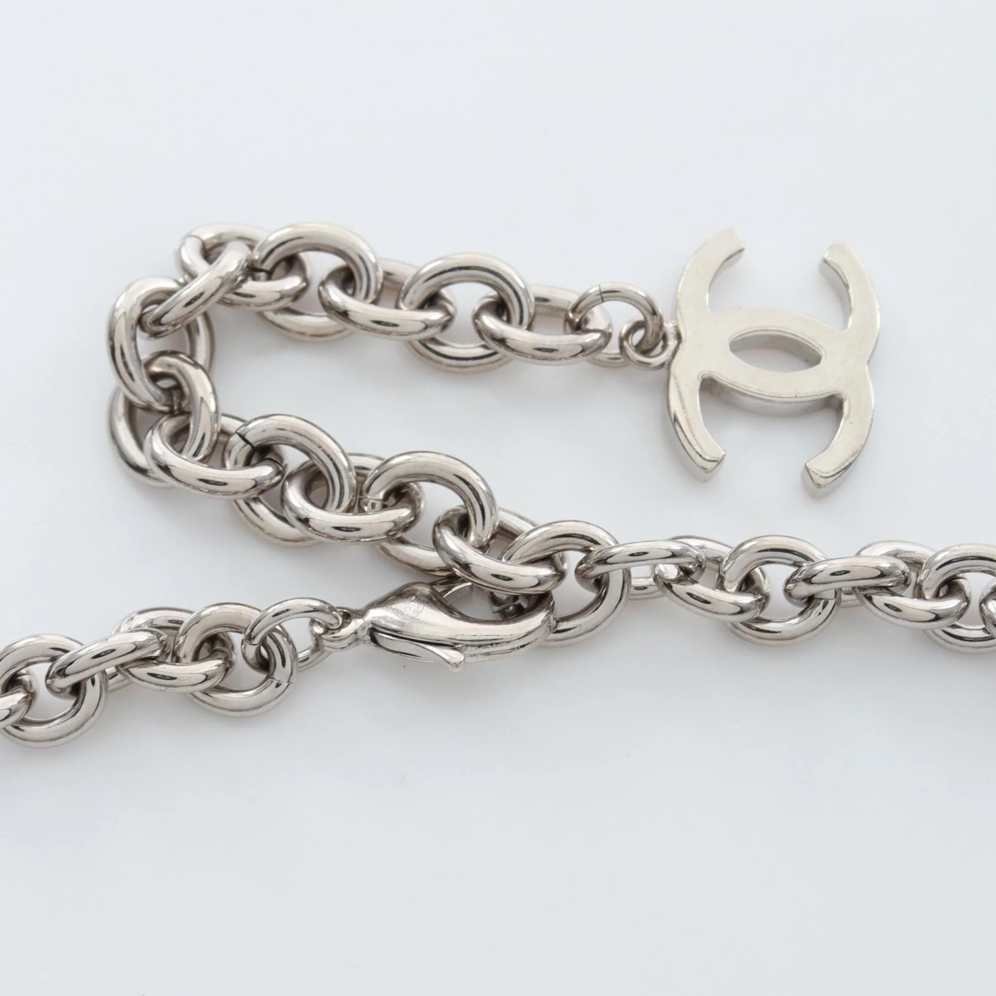 CC Logo Pendant Necklace Sterling Silver - Image 4